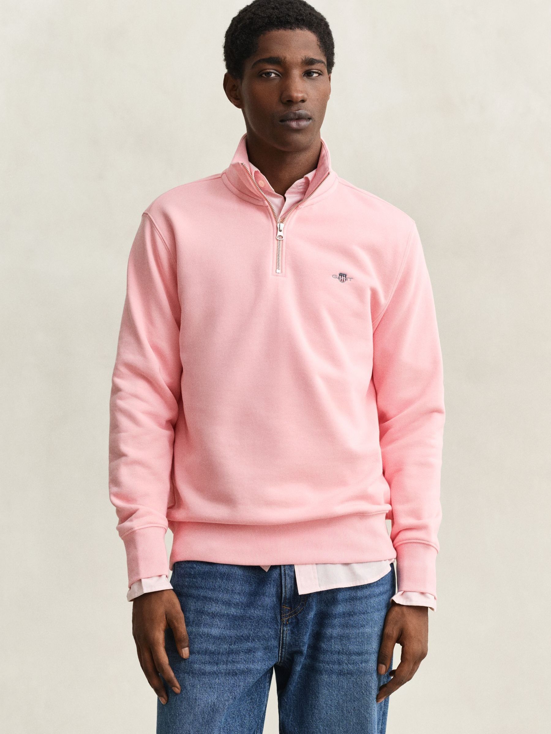 Gant Shield Logo -Halkivetoketjullinen Collegepaita