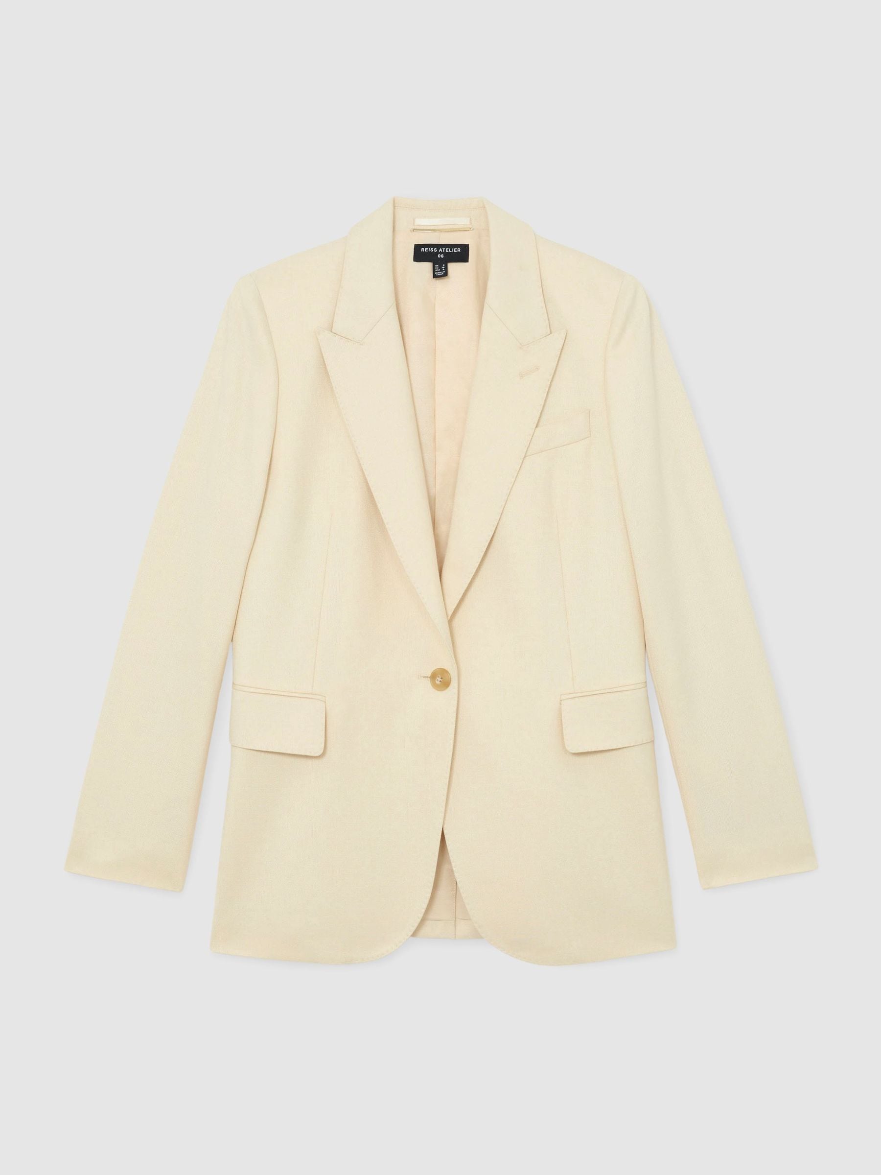 Atelier Silk-Wool Single-Breasted Suit Blazer