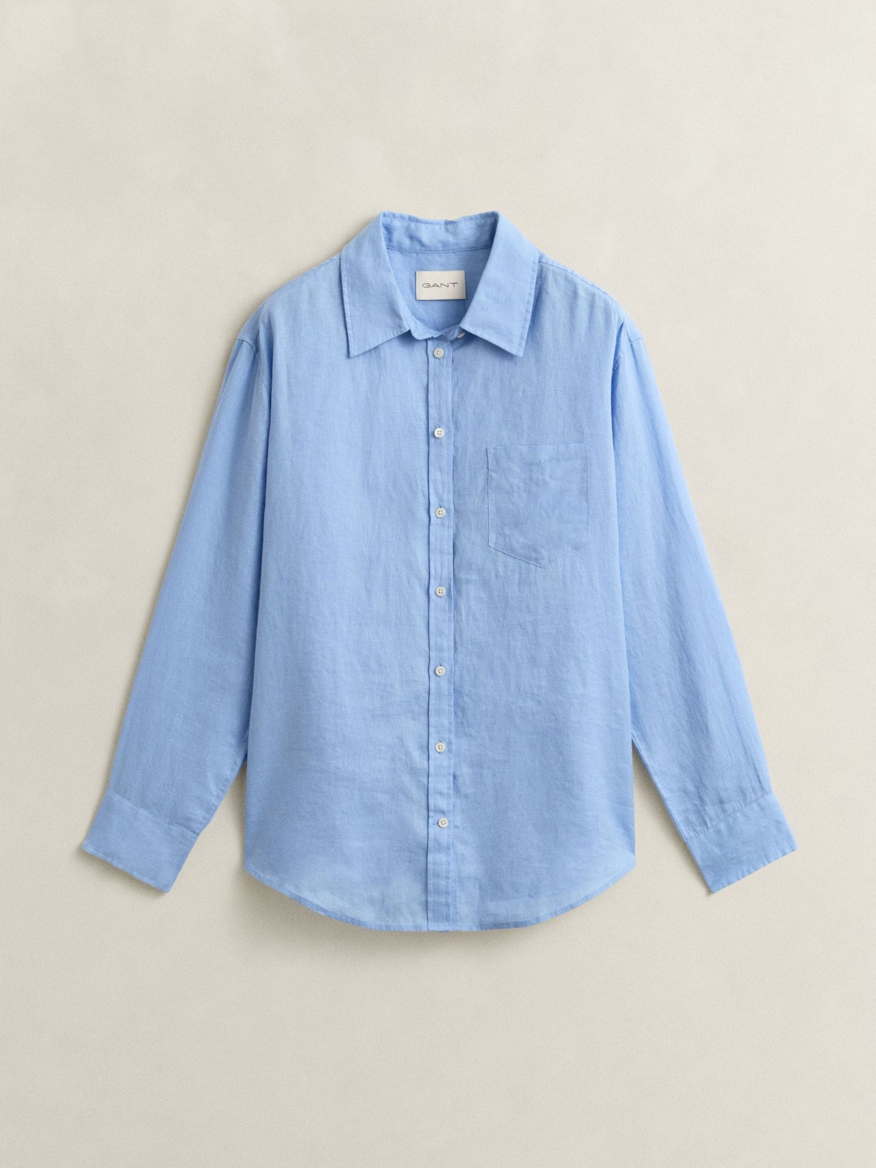 Gant Naisten Sininen Relaxed Fit Linen Shirt
