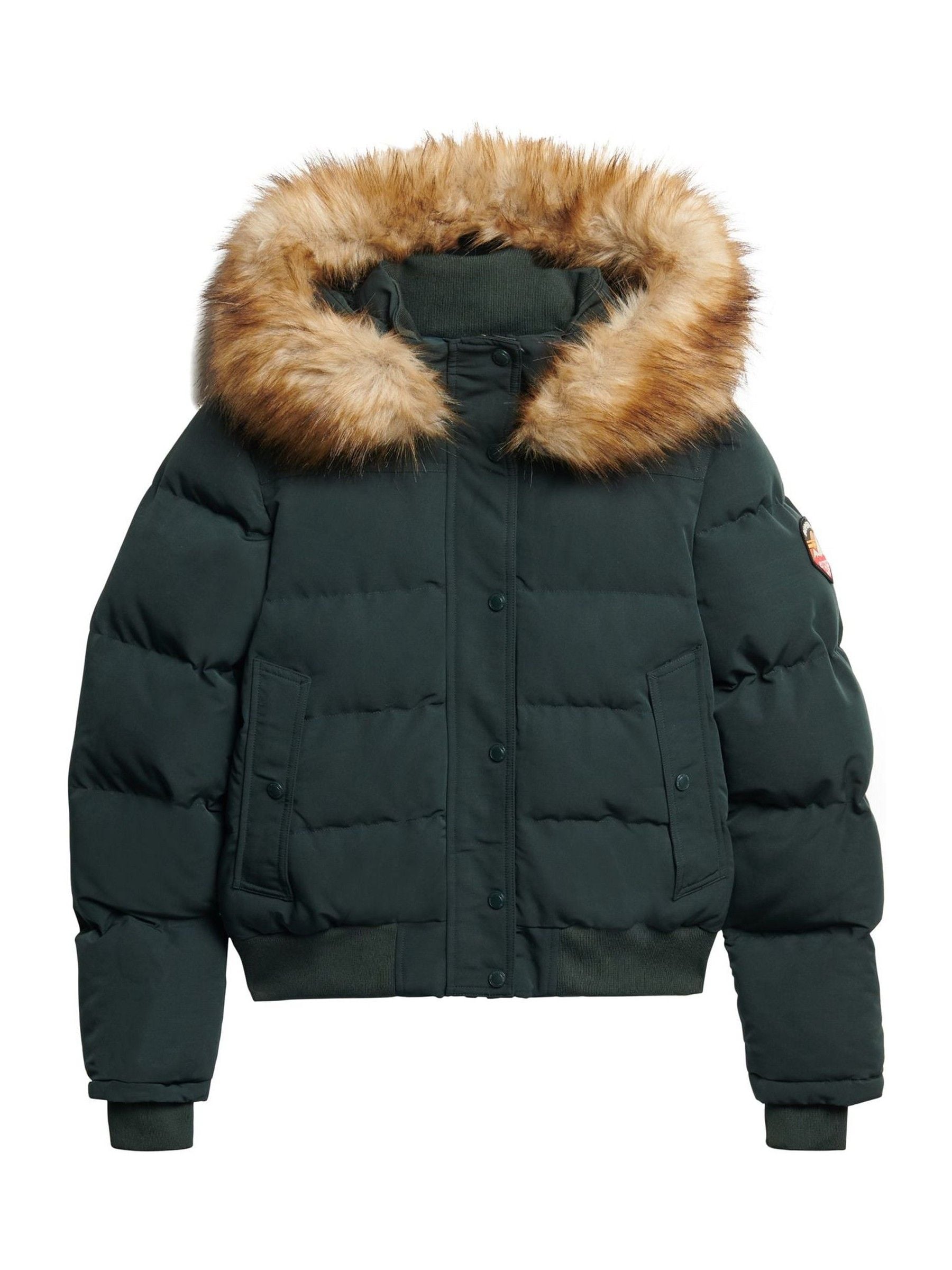 Superdry Damen Grün Everest Bomberjacke Mit Kapuze - Bild 3
