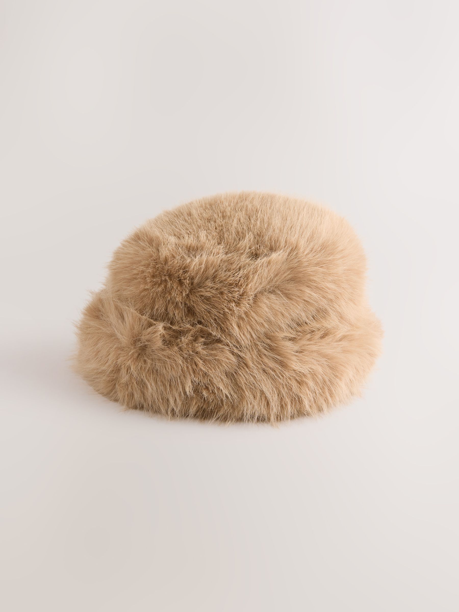 Next Camel Faux Fur Cloche Hat