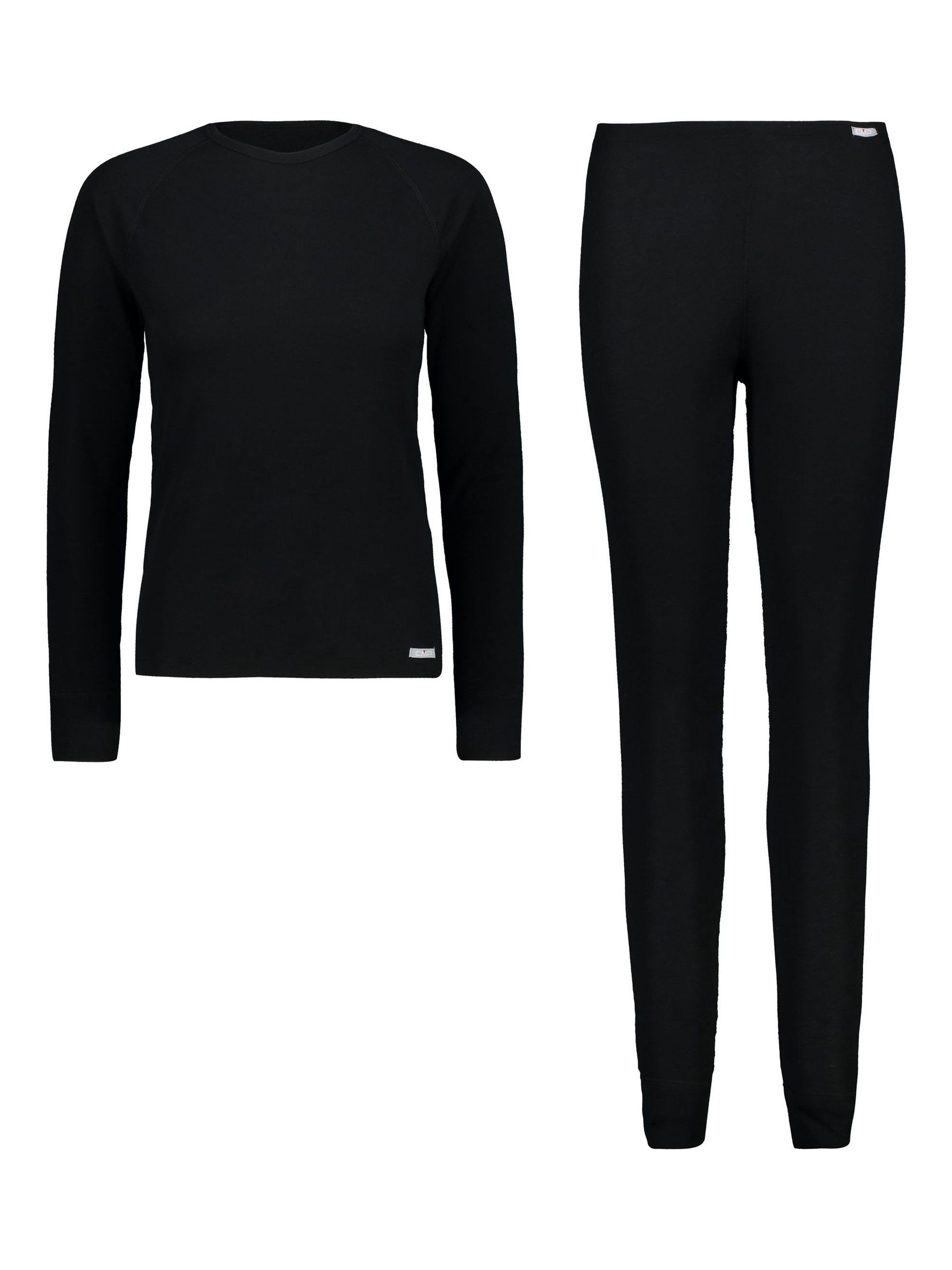 Cmp Black Womans Ski Base Layer Set Nero