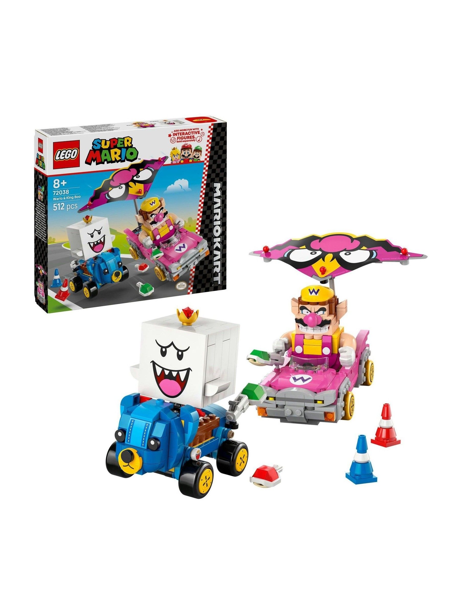 Lego Unisex Kinder Super Wario Und King Boo Figuren Und 2 Kart 72038