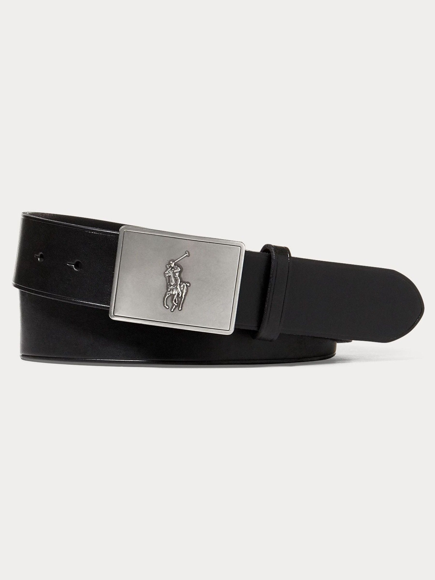 Next - Polo Ralph Lauren Pony Player Metal Plaque Leather Belt