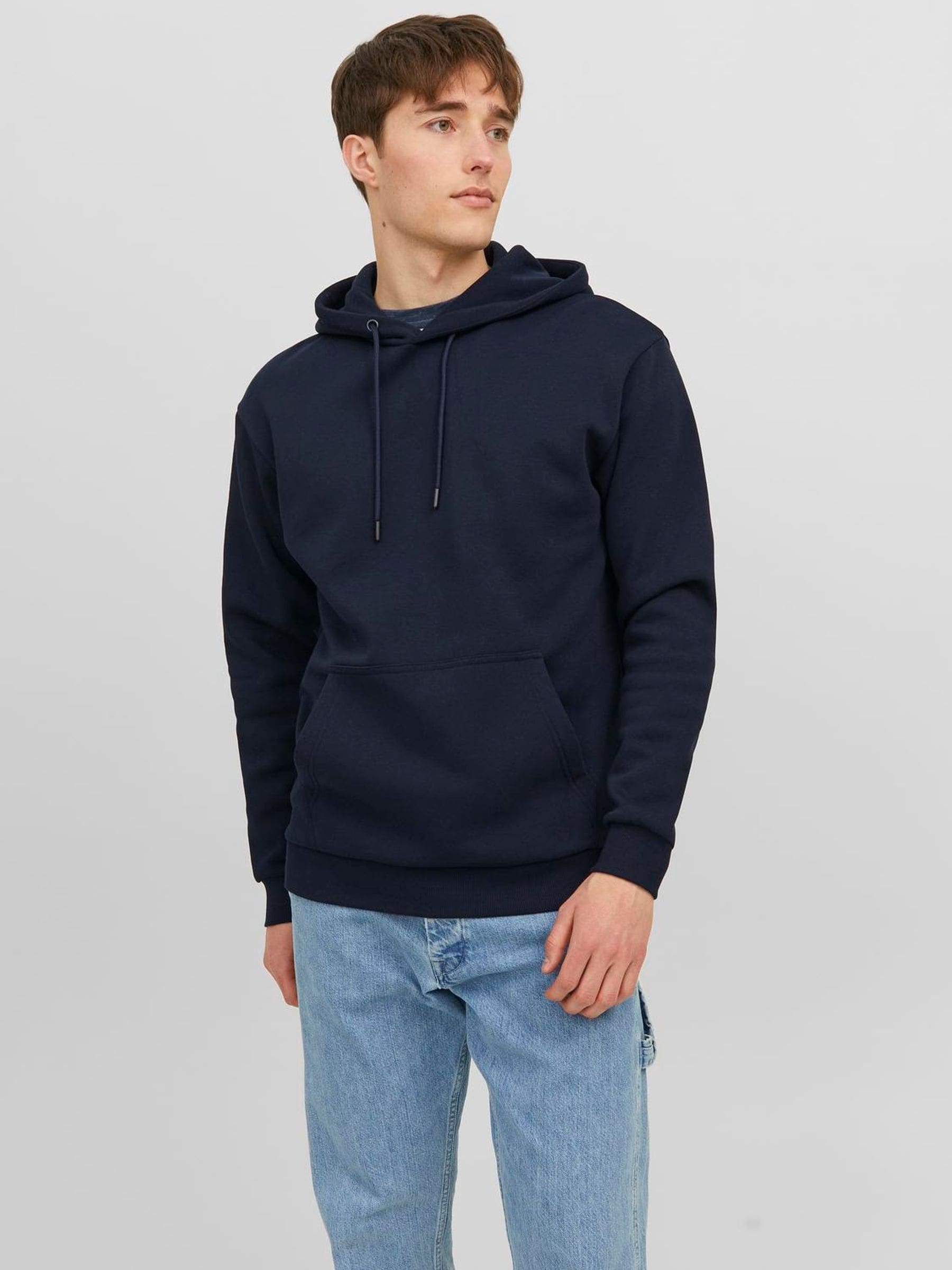 Jack & Jones Uomo Blu Navy - Felpa Con Cappuccio Oversize - Immagine 4