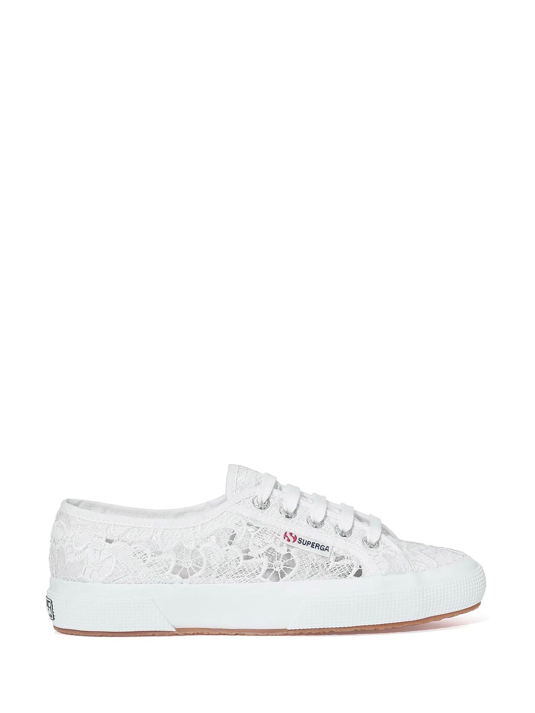 Superga White 2750 Macrame Canvas Trainers