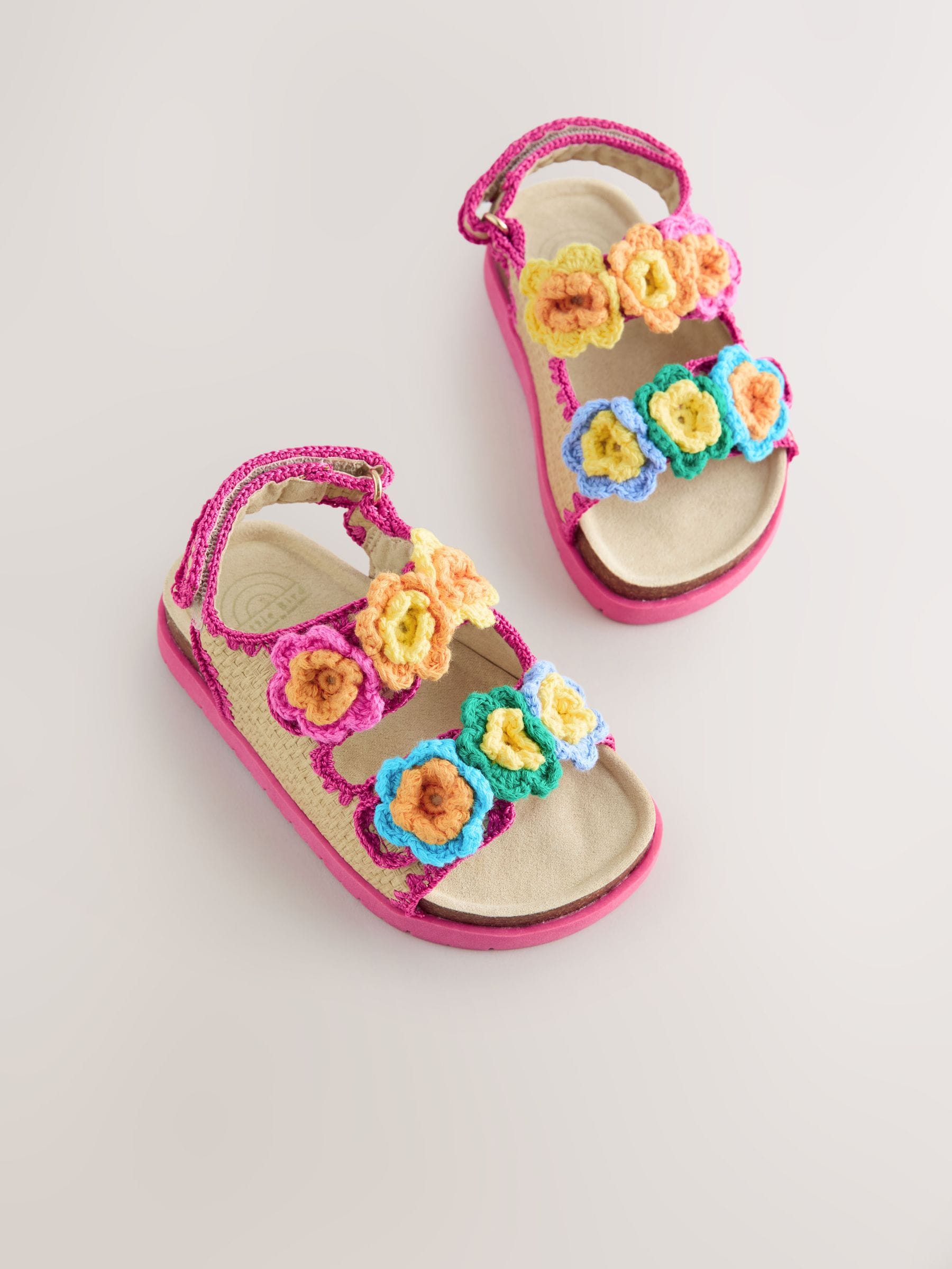 Little Bird By Jools Oliver Virkade Blommiga Sandaler Med Insida