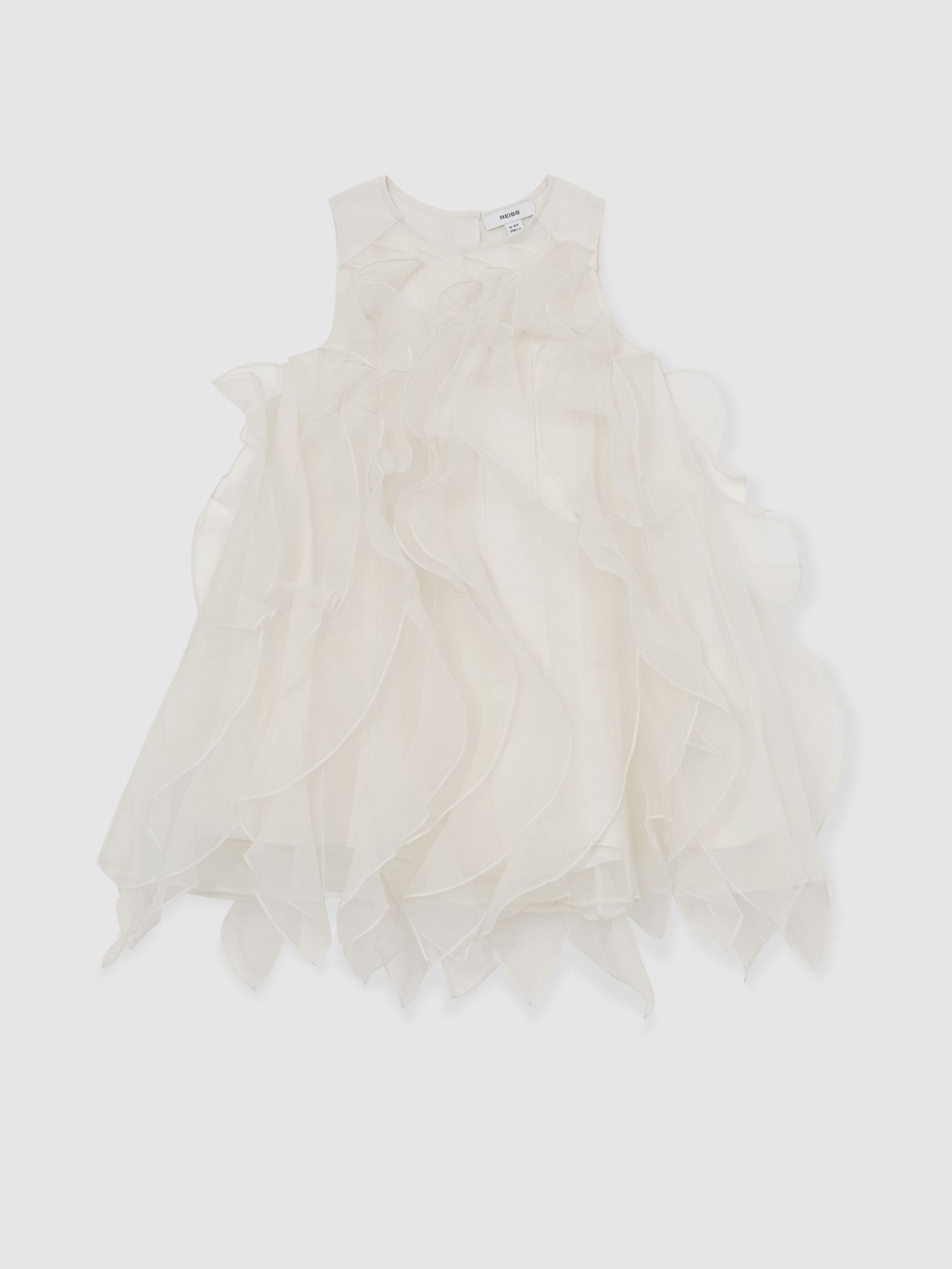 Reiss Sukupuolineutraali Lapset Norsunluu Ellenora 13-14 Yrs Ruffle-Detail Organza Dress