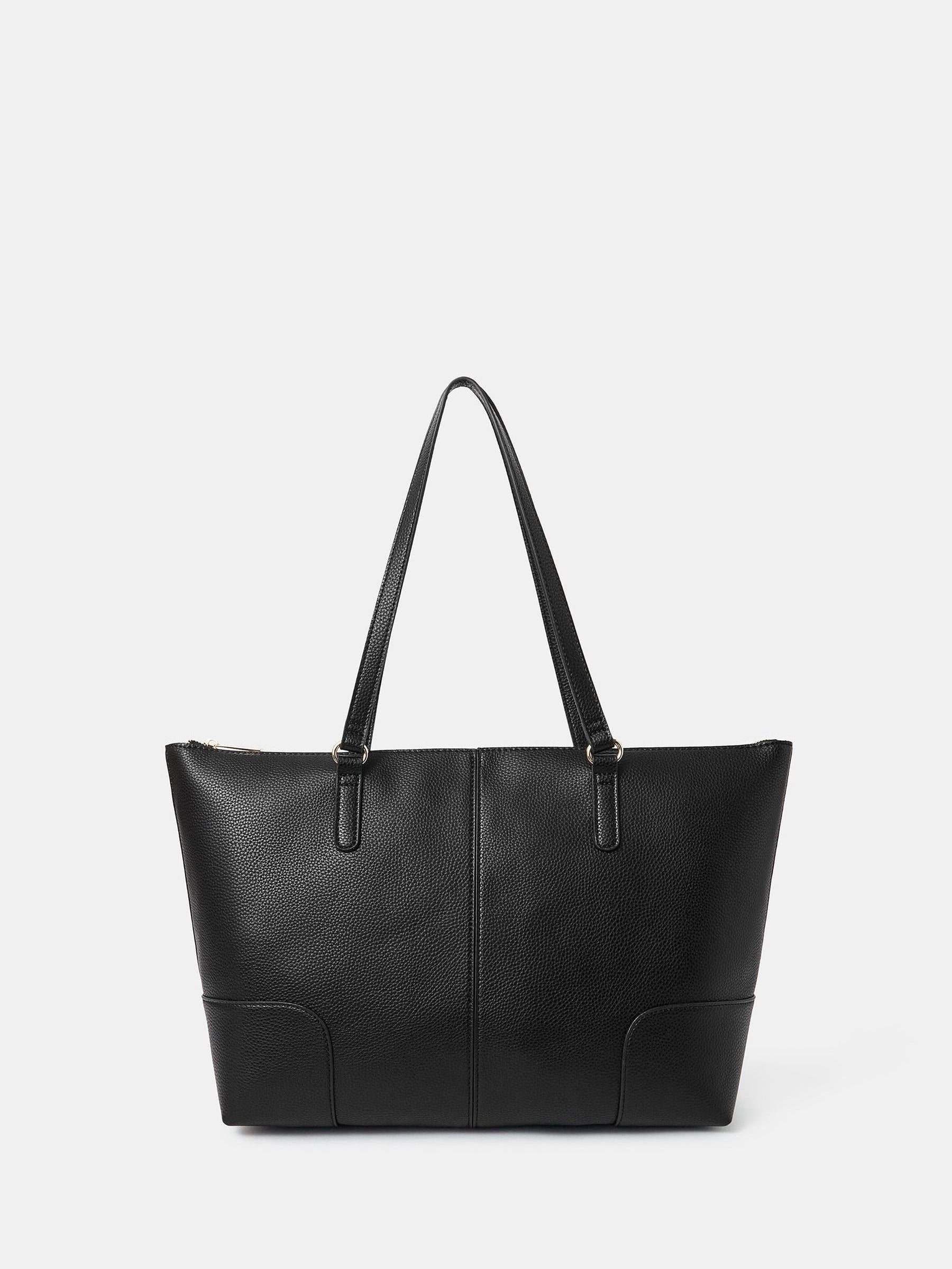 Accessorize Black Plain Tote Bag