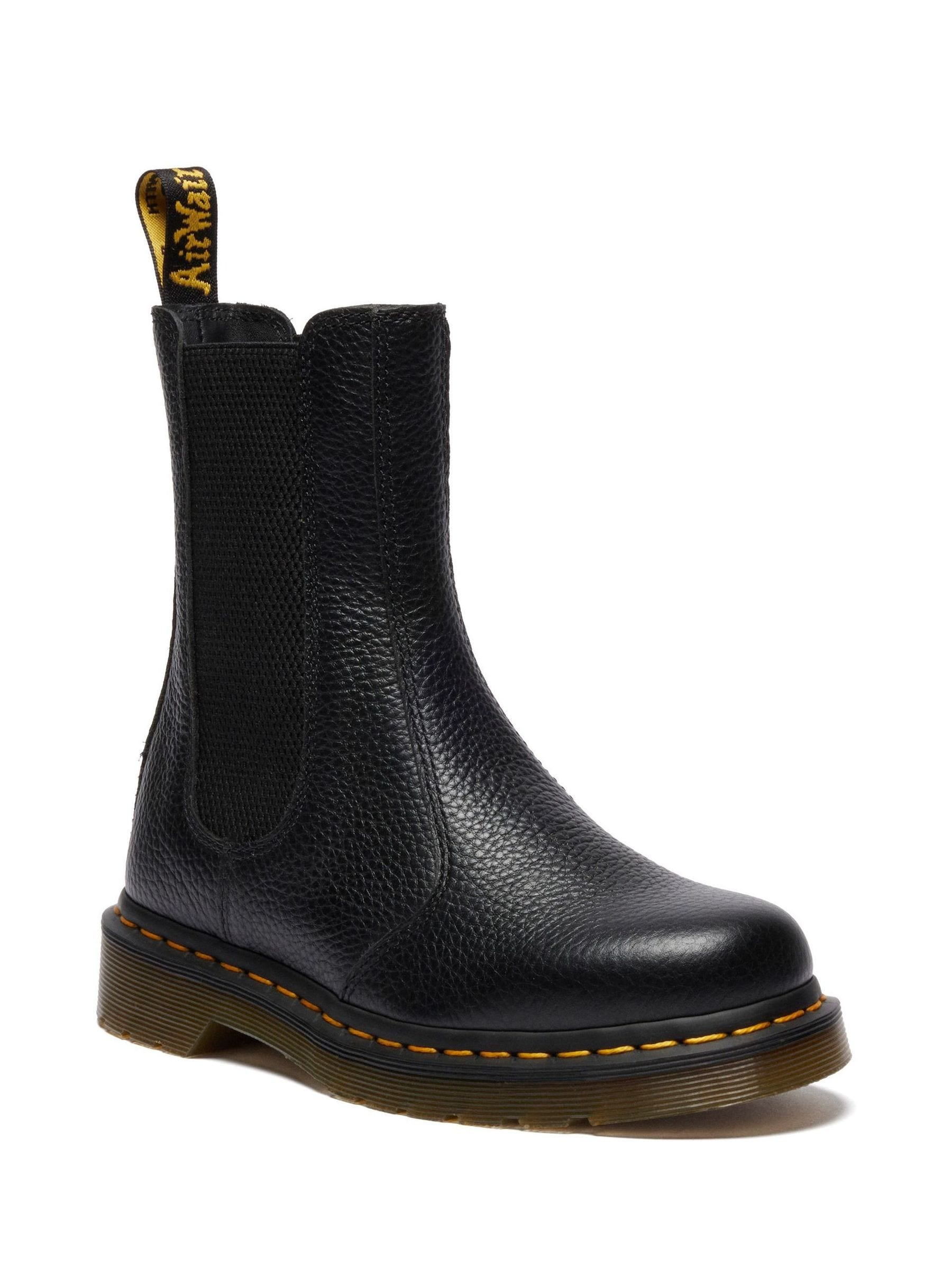 Dr. Martens Black 2976 Hi Milled Nappa Boots