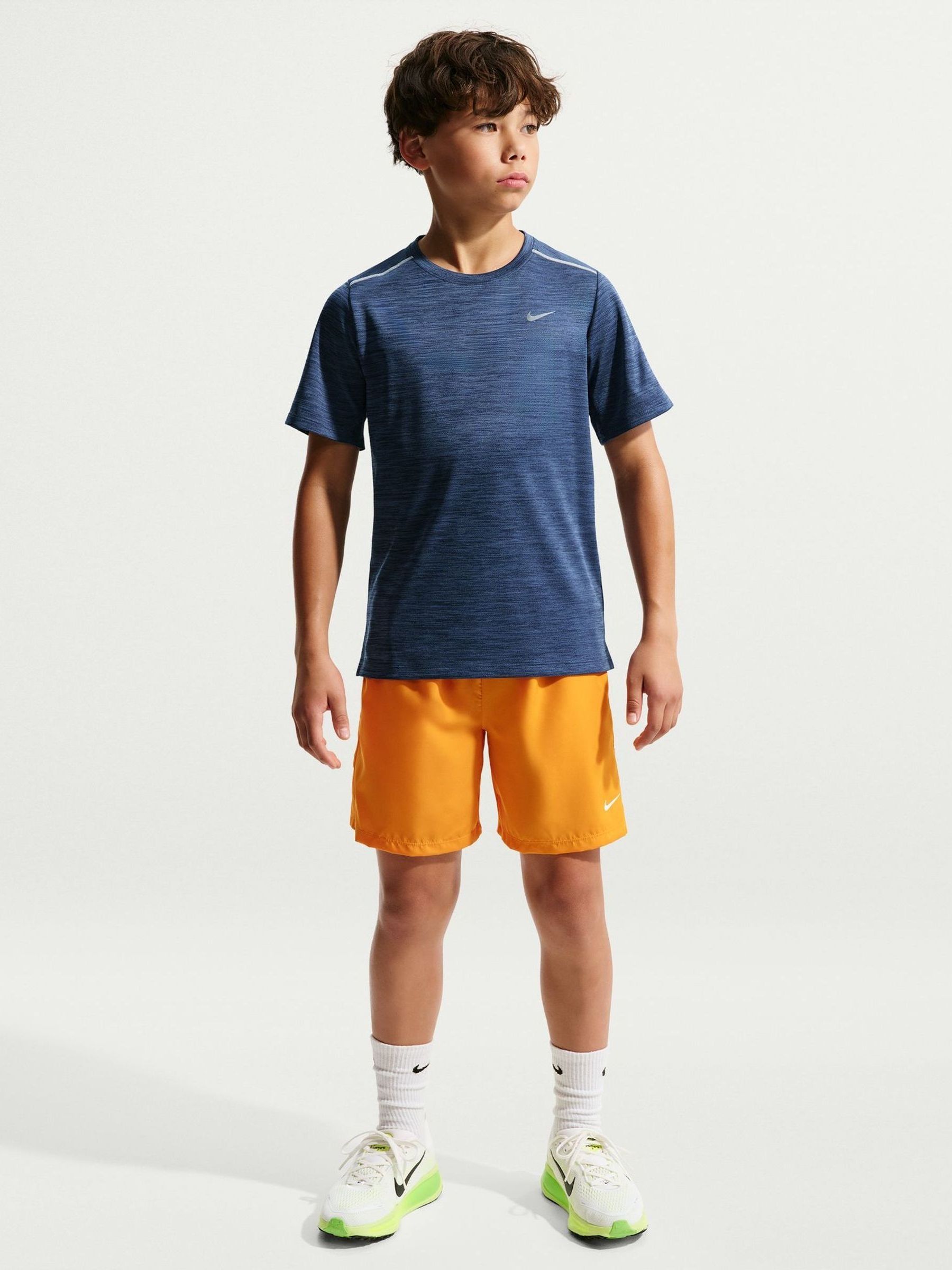 Nike Mystic Navy Miler Dri-Fit Short Sleeve T-Shirt