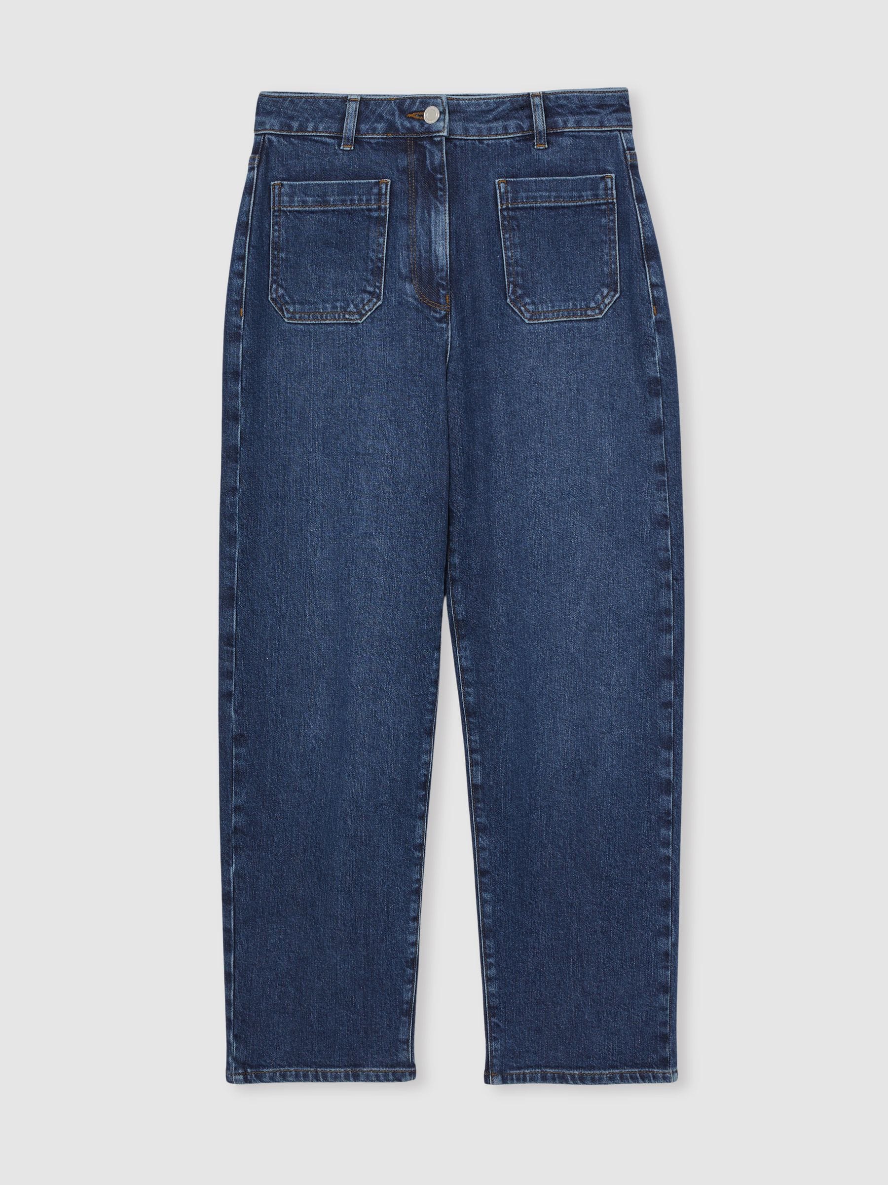 Marcie Straight-Leg Patch-Pocket Jeans by Reiss