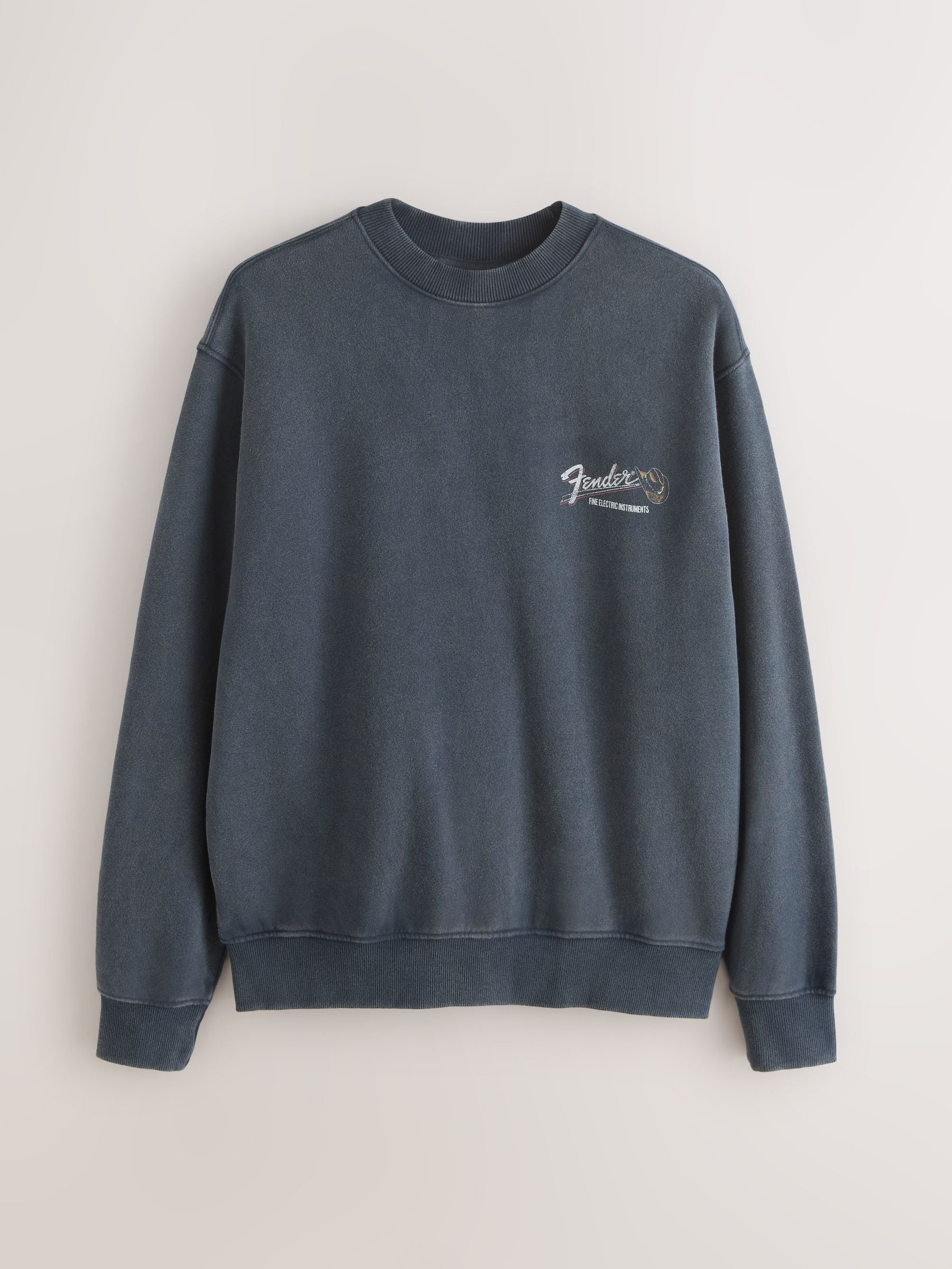 Next Slate Grey Fender Graphic Crew Neck Sweatshirt