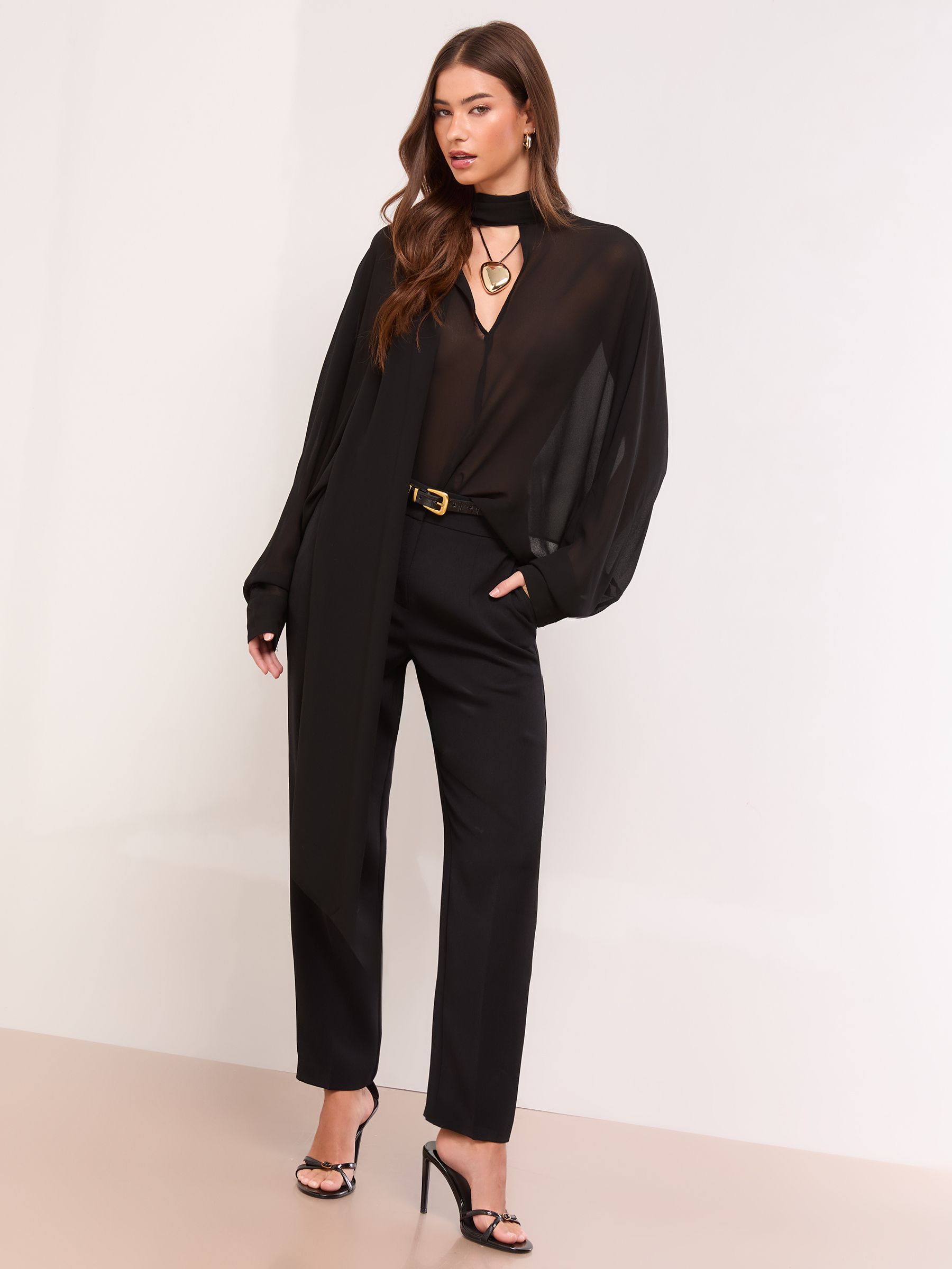 Lipsy - Pantalon - Coupe fuselée - Noir