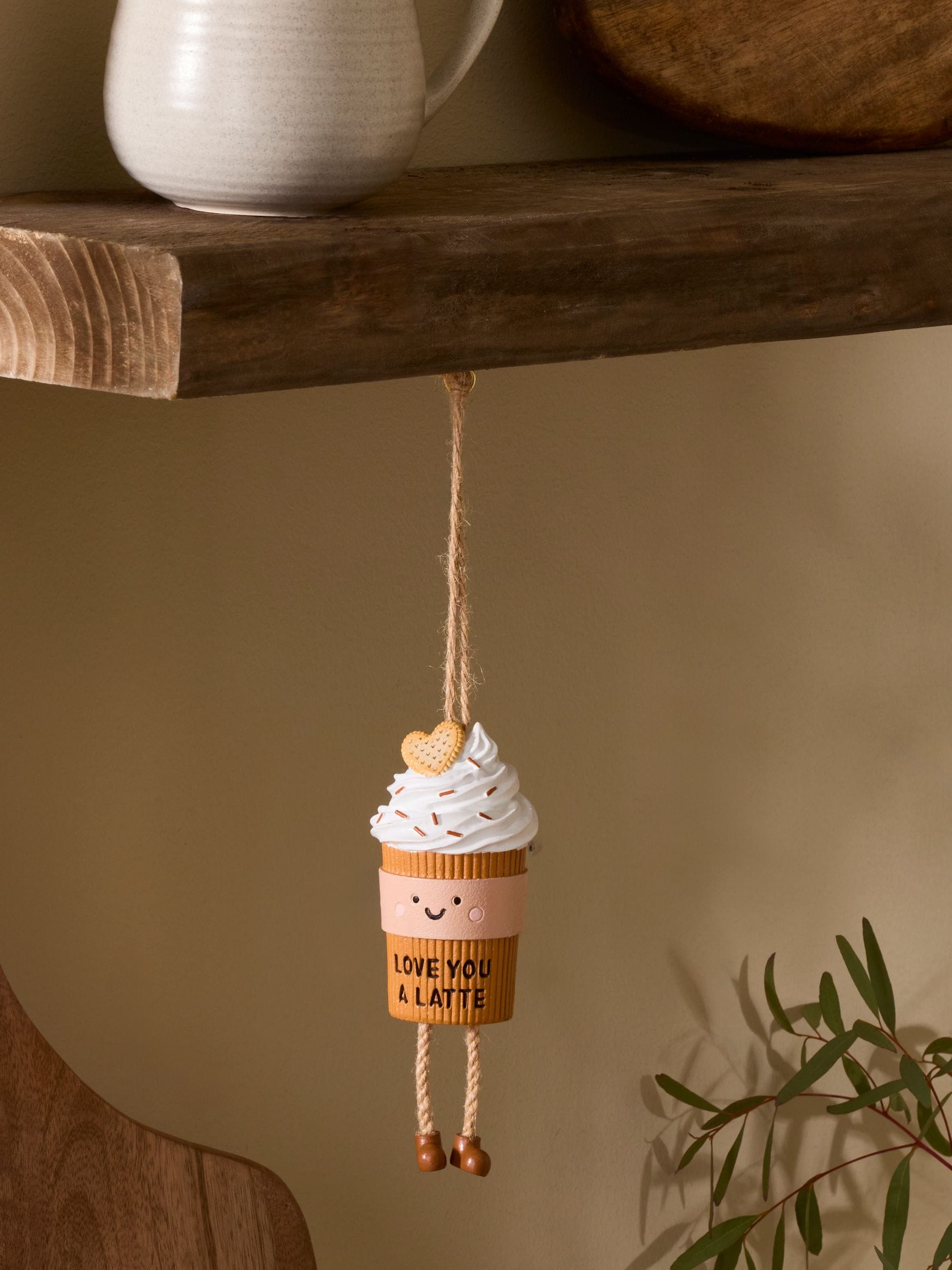 Next Neutral Love You A Latte Character Hanging Decoration