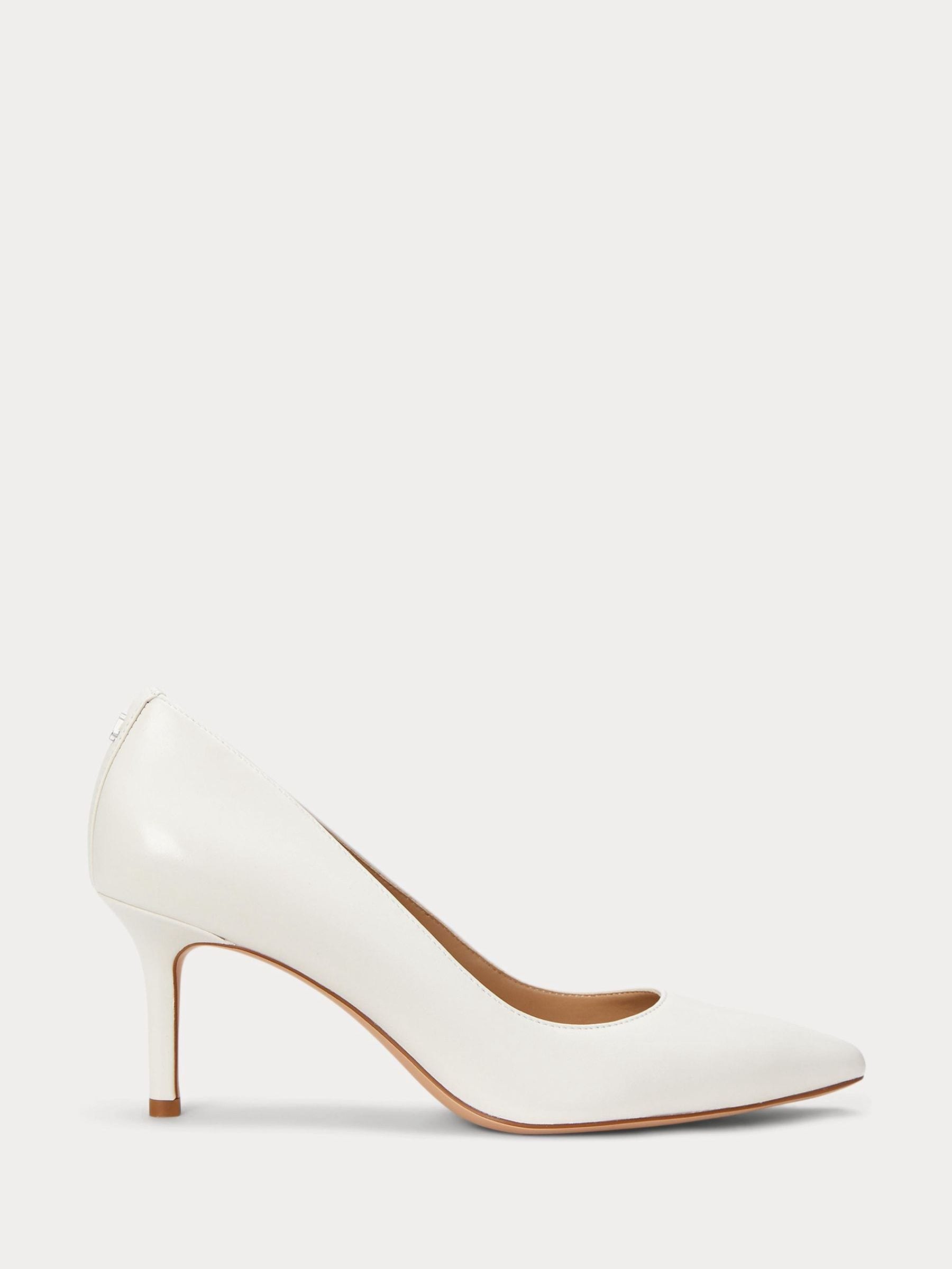 Lauren Ralph Lauren Kvinno Vit Lanette Nappa Pumps