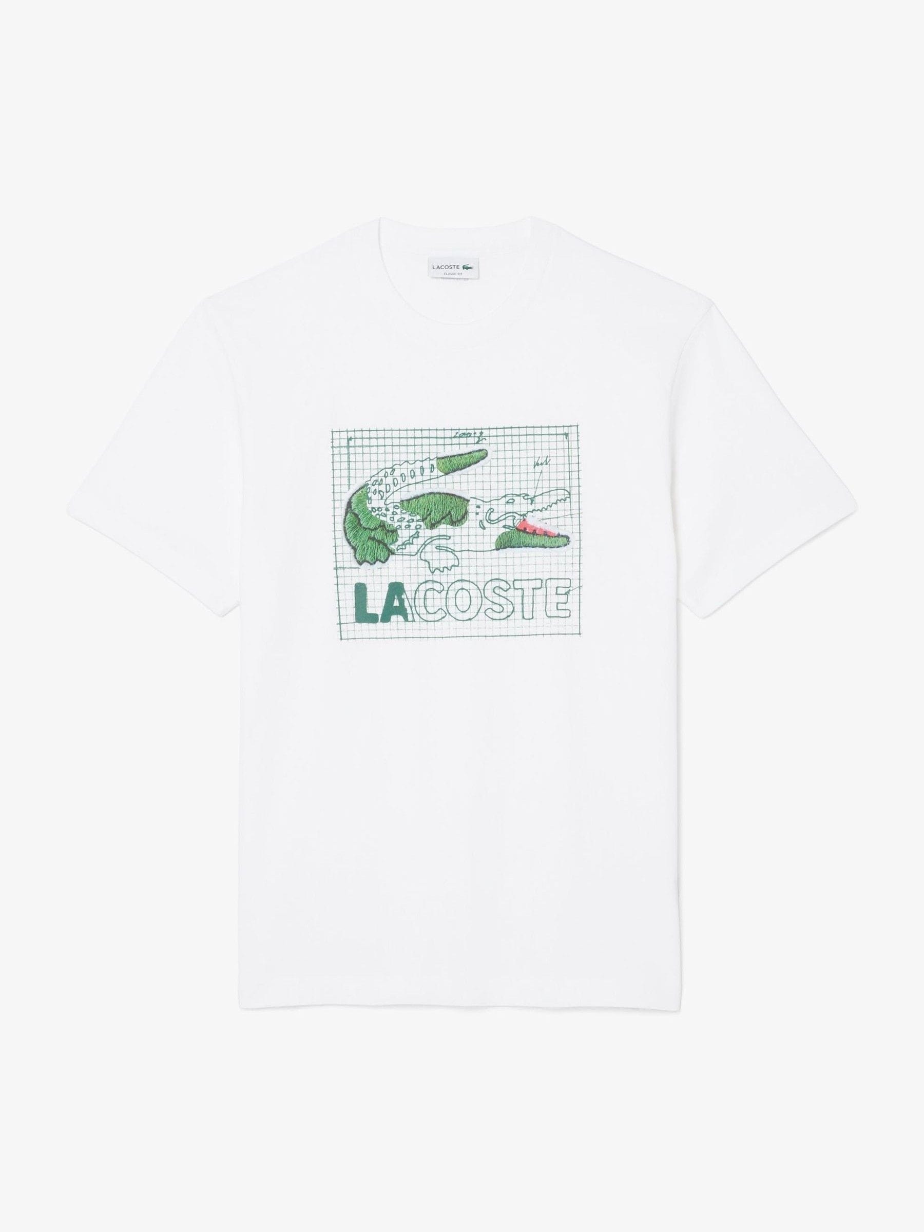 Lacoste Classic Fit T-Shirt Aus Bedruckter Baumwolle