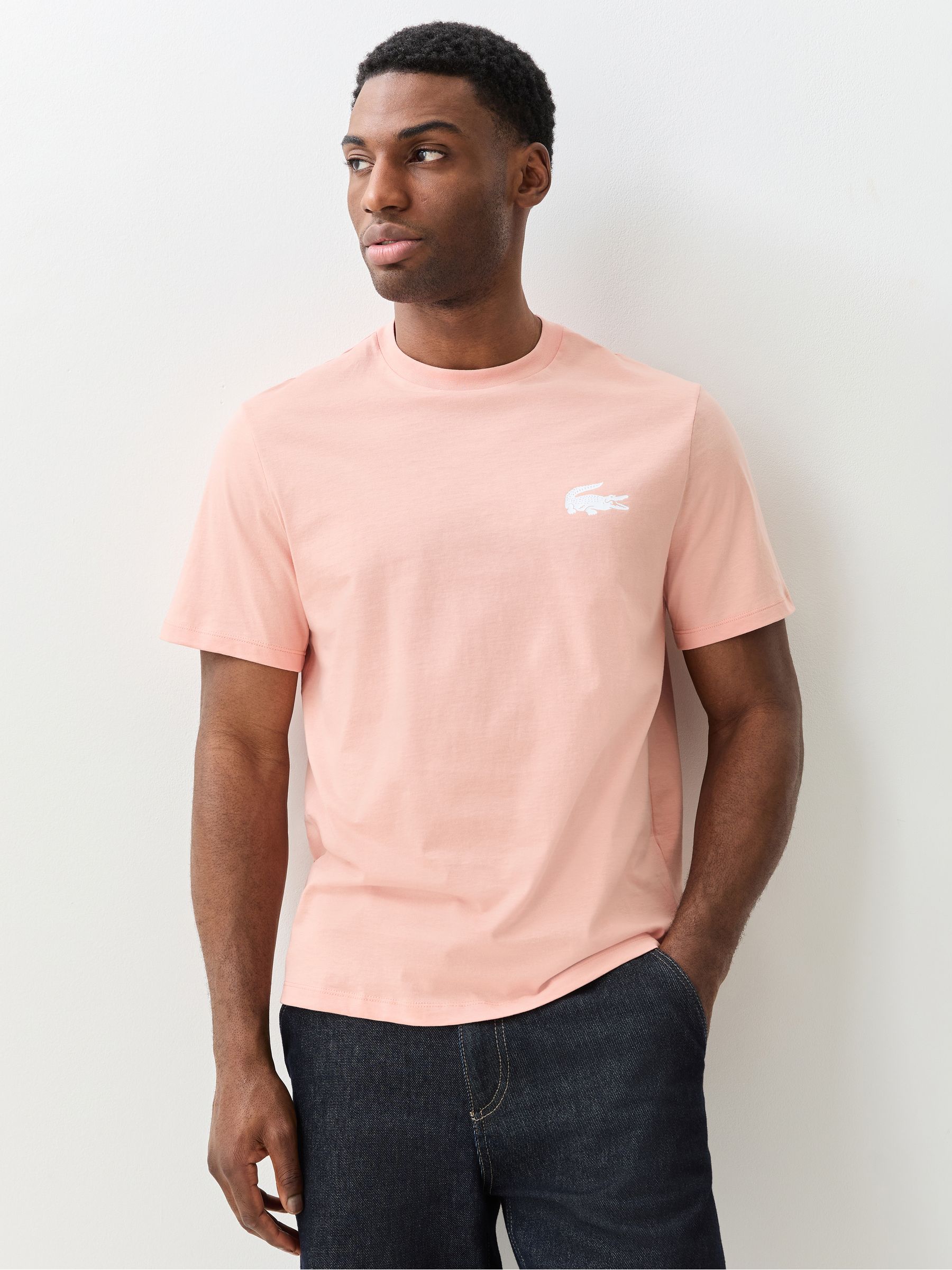 Lacoste Lounge - T Shirt Con Stampa Maniche Corte Coccodrillo