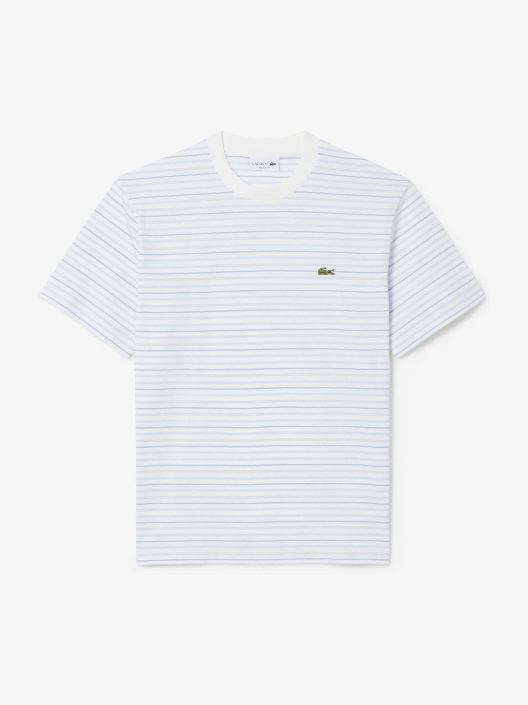 Lacoste Classic Fit Gestreiftes Baumwoll-T-Shirt