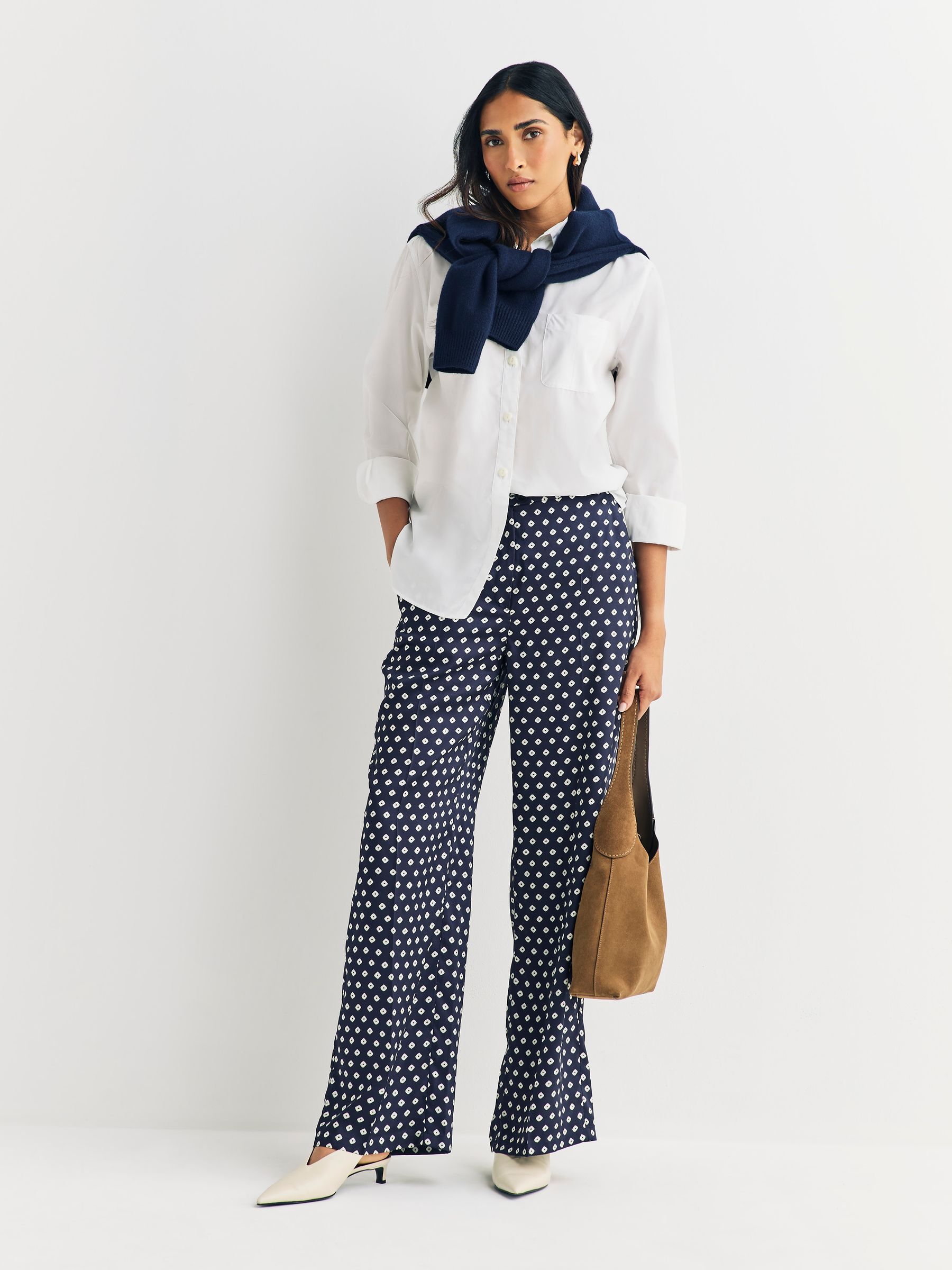 Emme By Marella Blue Emmbaobab Printed Trousers