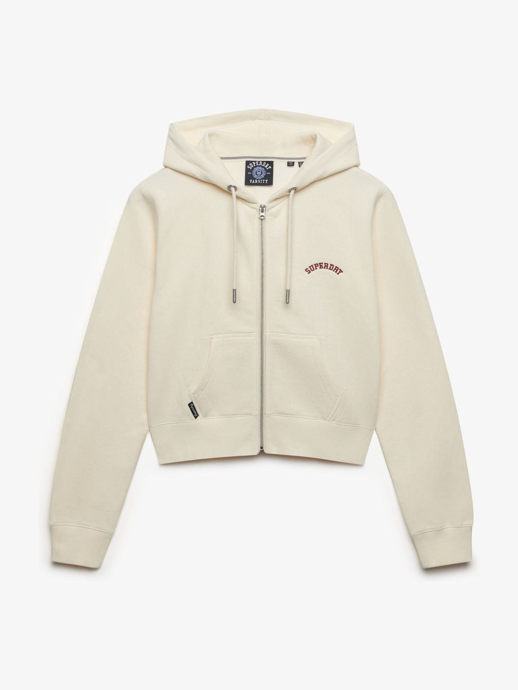 Superdry - Hoodie - Femme - Coton - Crème