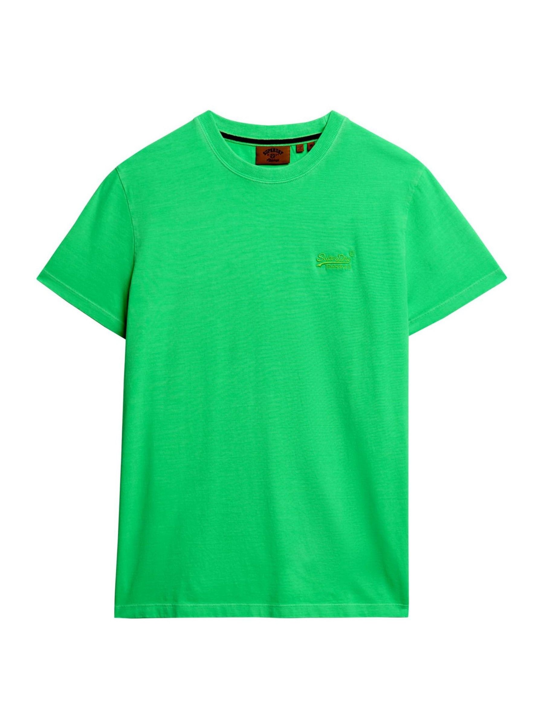 Superdry Grün Essential Logo Embroidered Neon T-Shirt - Bild 1