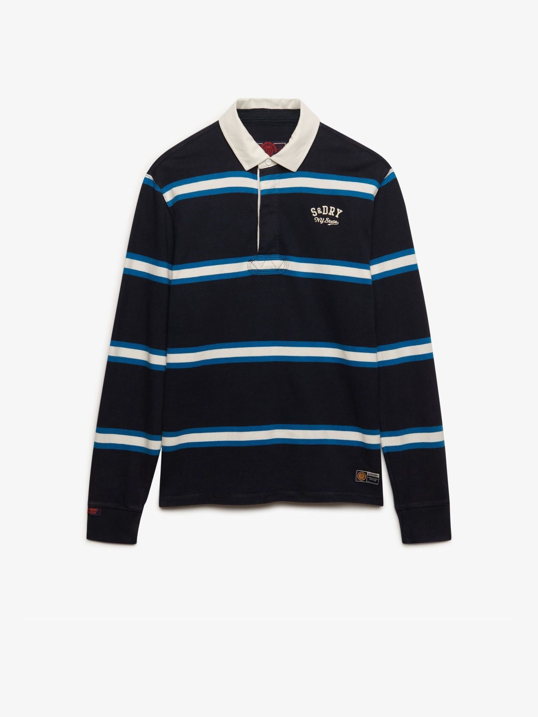 Superdry Blau Polo-Shirt Vintage Athletic - Bild 3