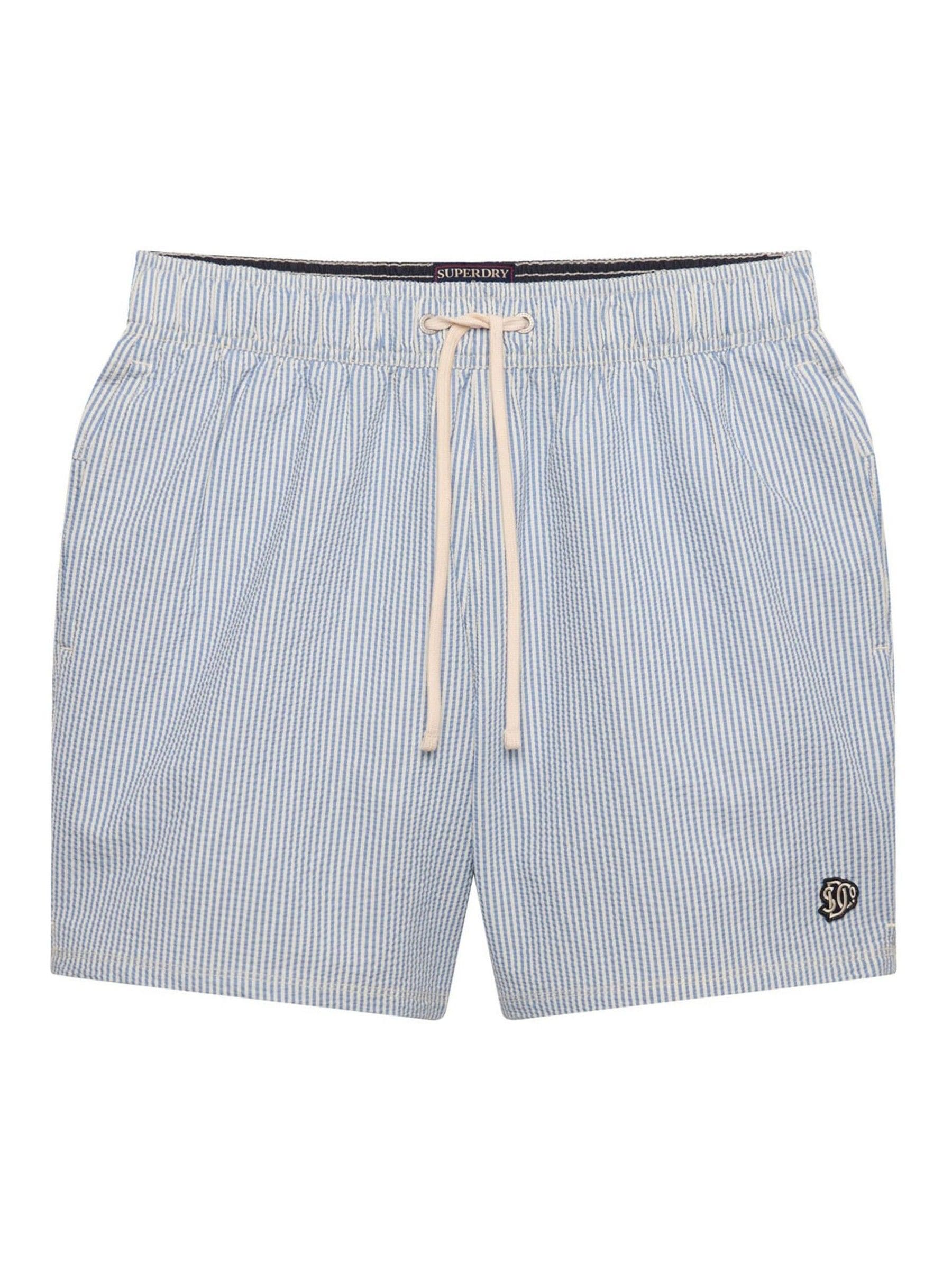 Superdry Herren Weiß Badehose Seer Sucker 15 - Bild 3