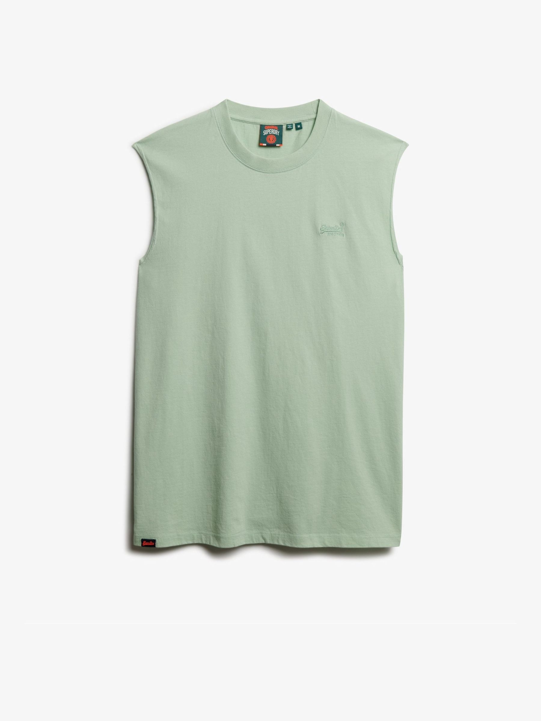Superdry Green Cotton Essential Logo Tank Top