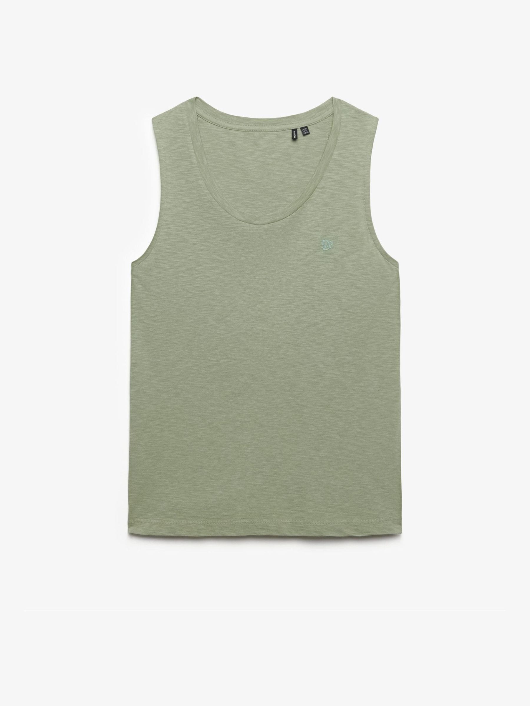 Superdry Khaki Green Scoop Neck Tank Top