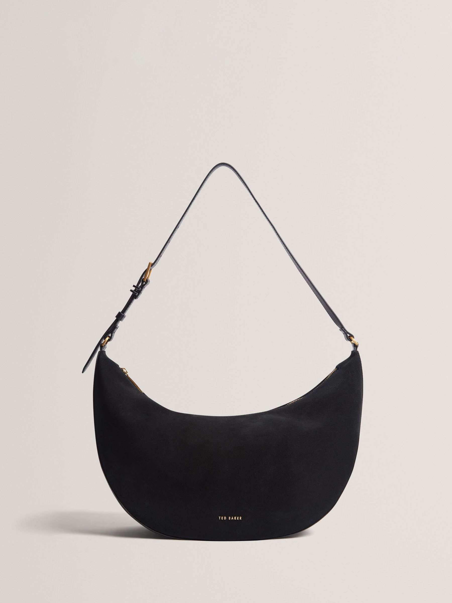 Ted Baker Black Taliee Suede Belted Detail Hobo Bag