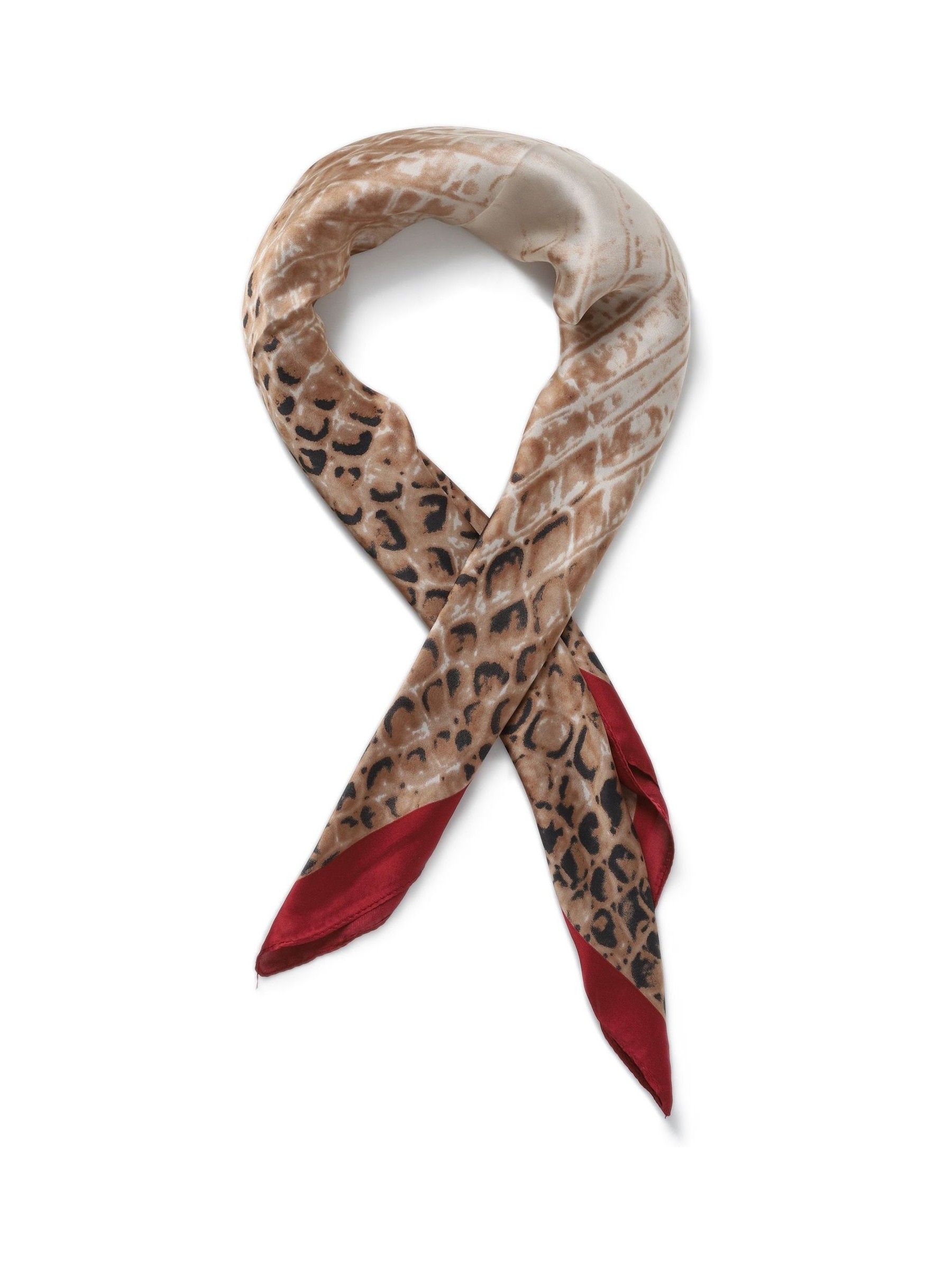 Aela Snake Print Brown Scarf
