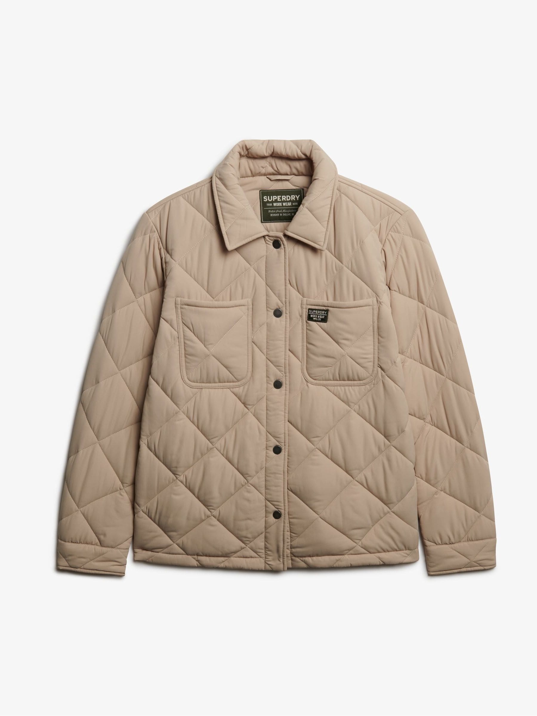 Superdry Brown Quilted Chore Liner Jacket