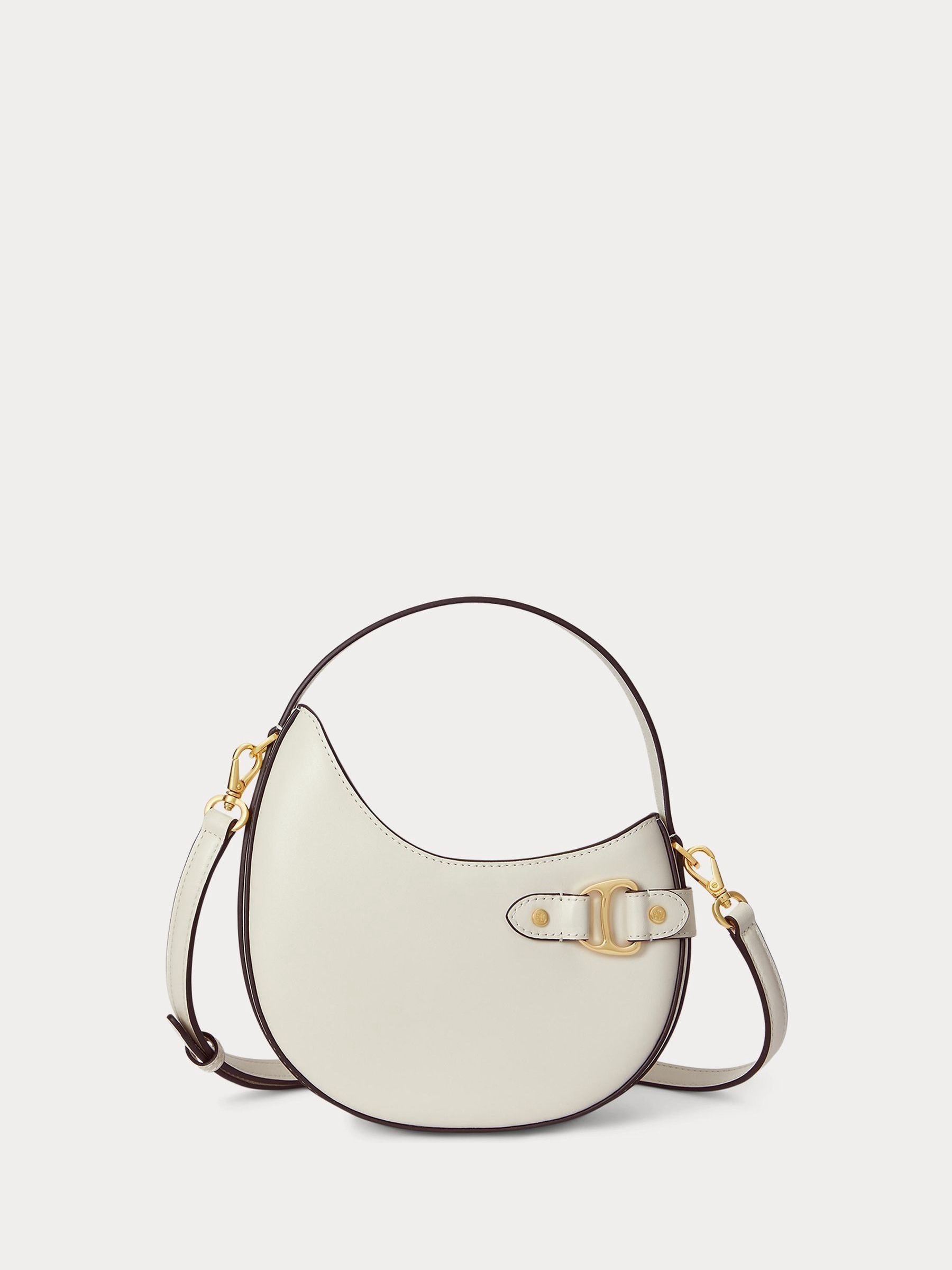 Lauren Ralph Lauren White Tasha Leather Cross-Body Bag