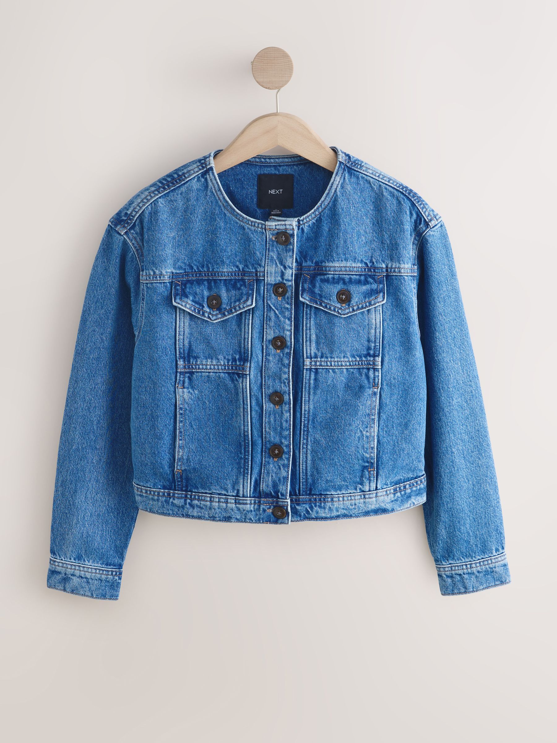 Next Giacca Di Jeans Senza Colletto