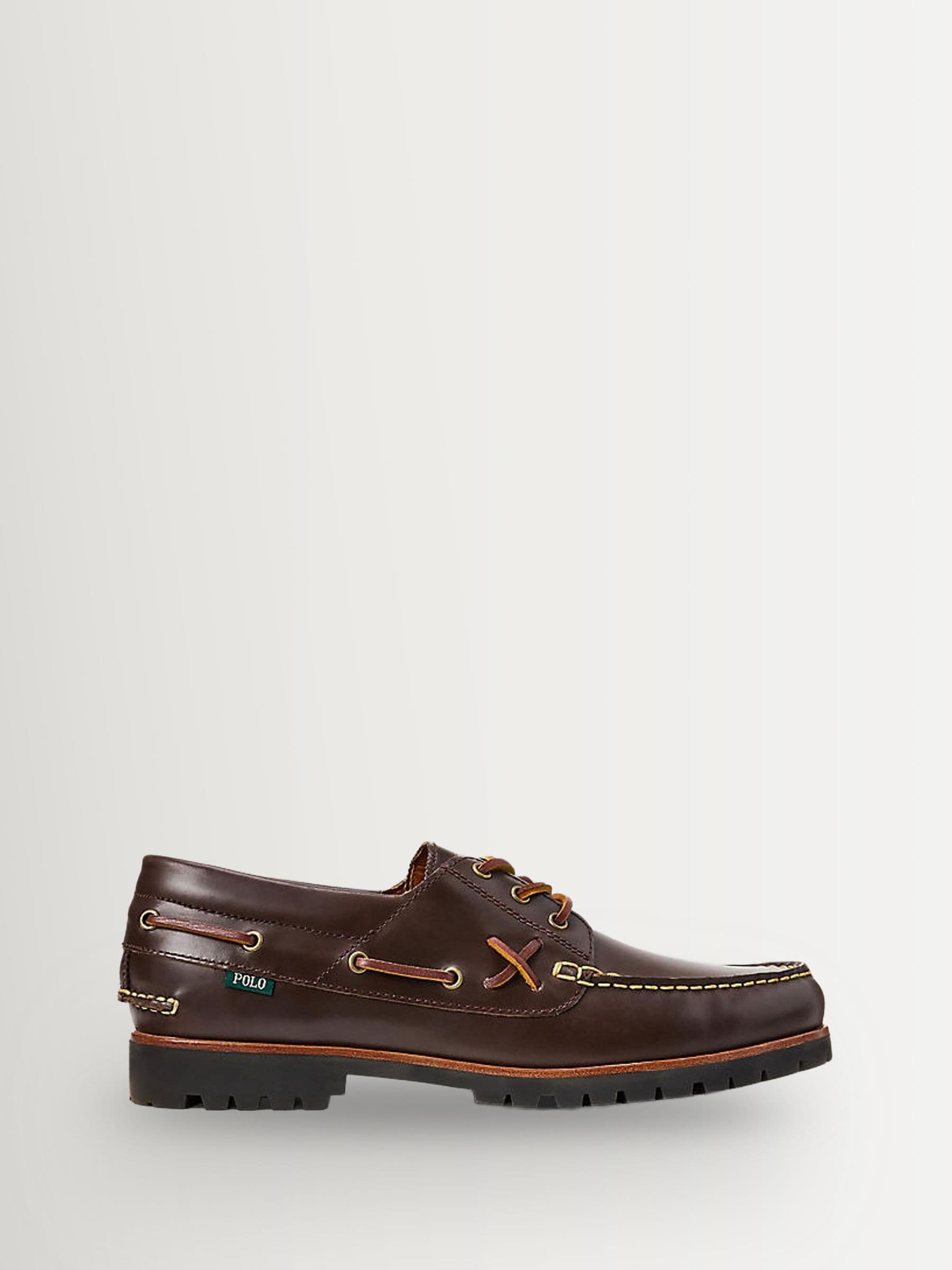 Polo Ralph Lauren Uomo Dark Brown Ranger Deck Boat Shoes