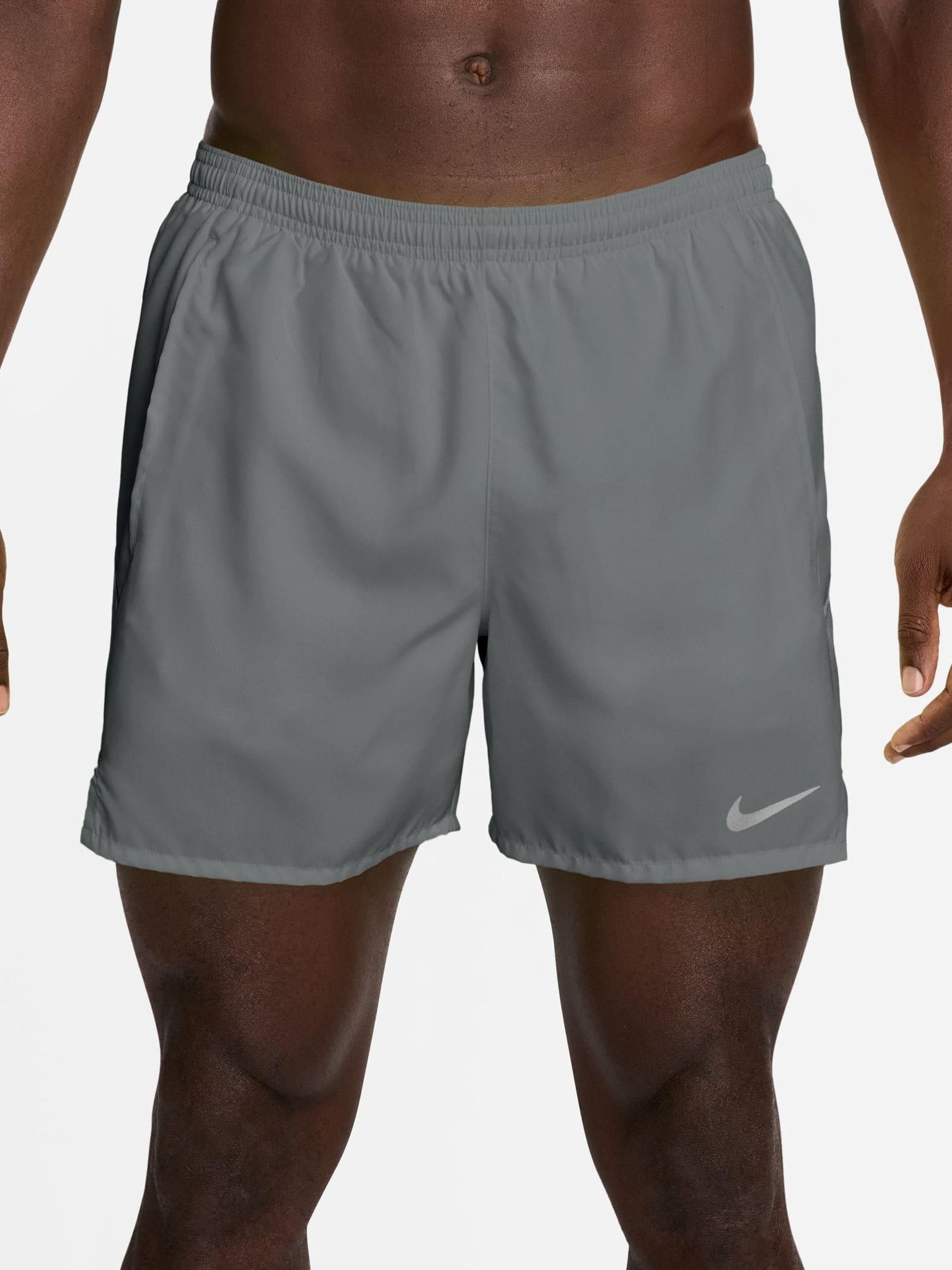 Nike Uomo Grigio Fumo Miler - Shorts Da Running Dri-Fit 5 Pollici 2In1