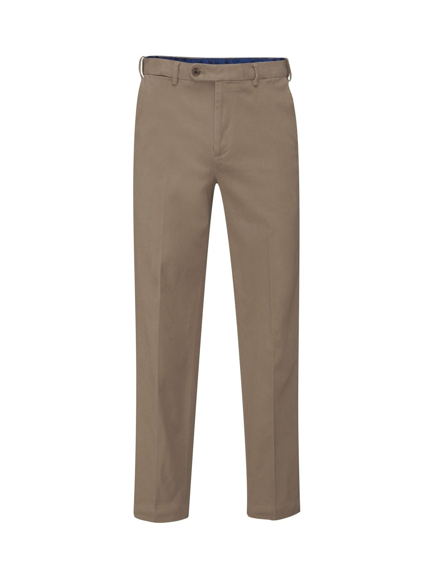 Skopes Men's Suit Trousers - Tailored Fit - Ecru - Stretch Twill
