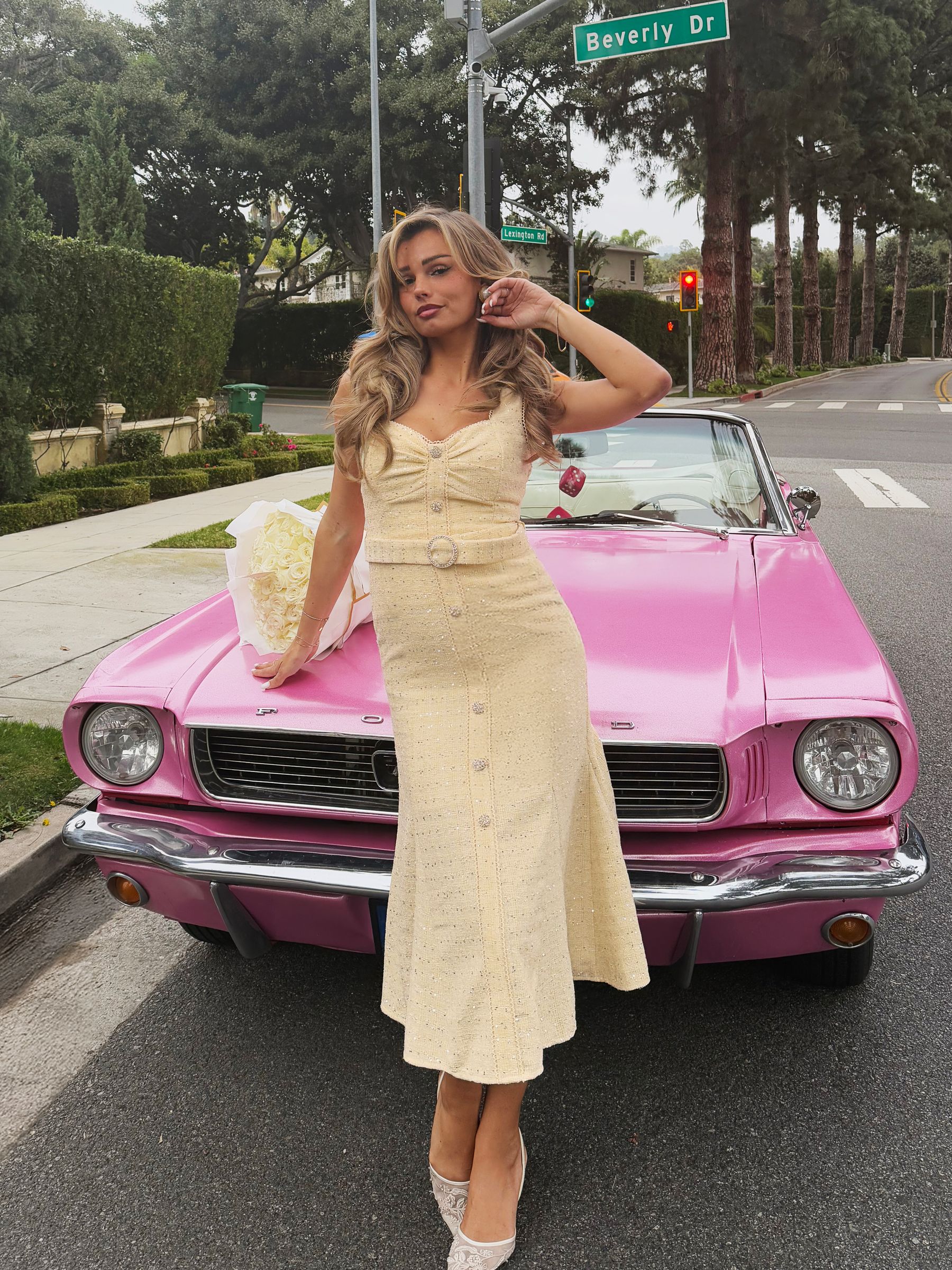 Lipsy - Robe Mi-longue - Jaune - Taille 42