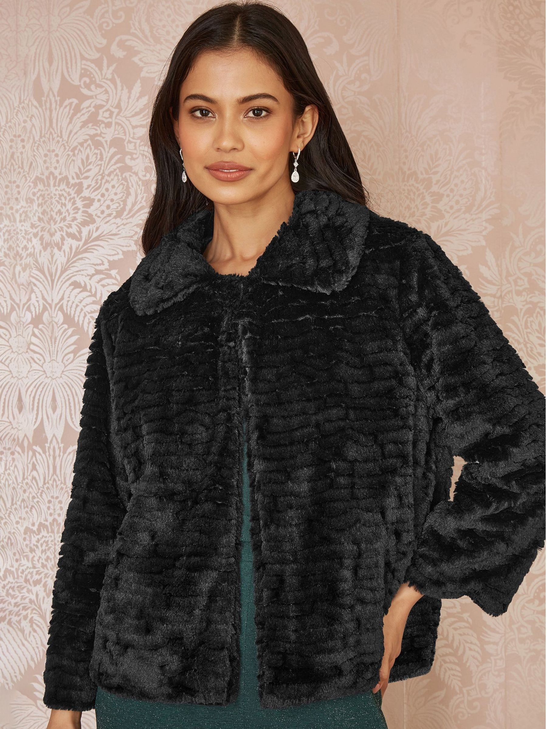 Yumi - Veste courte en fausse fourrure