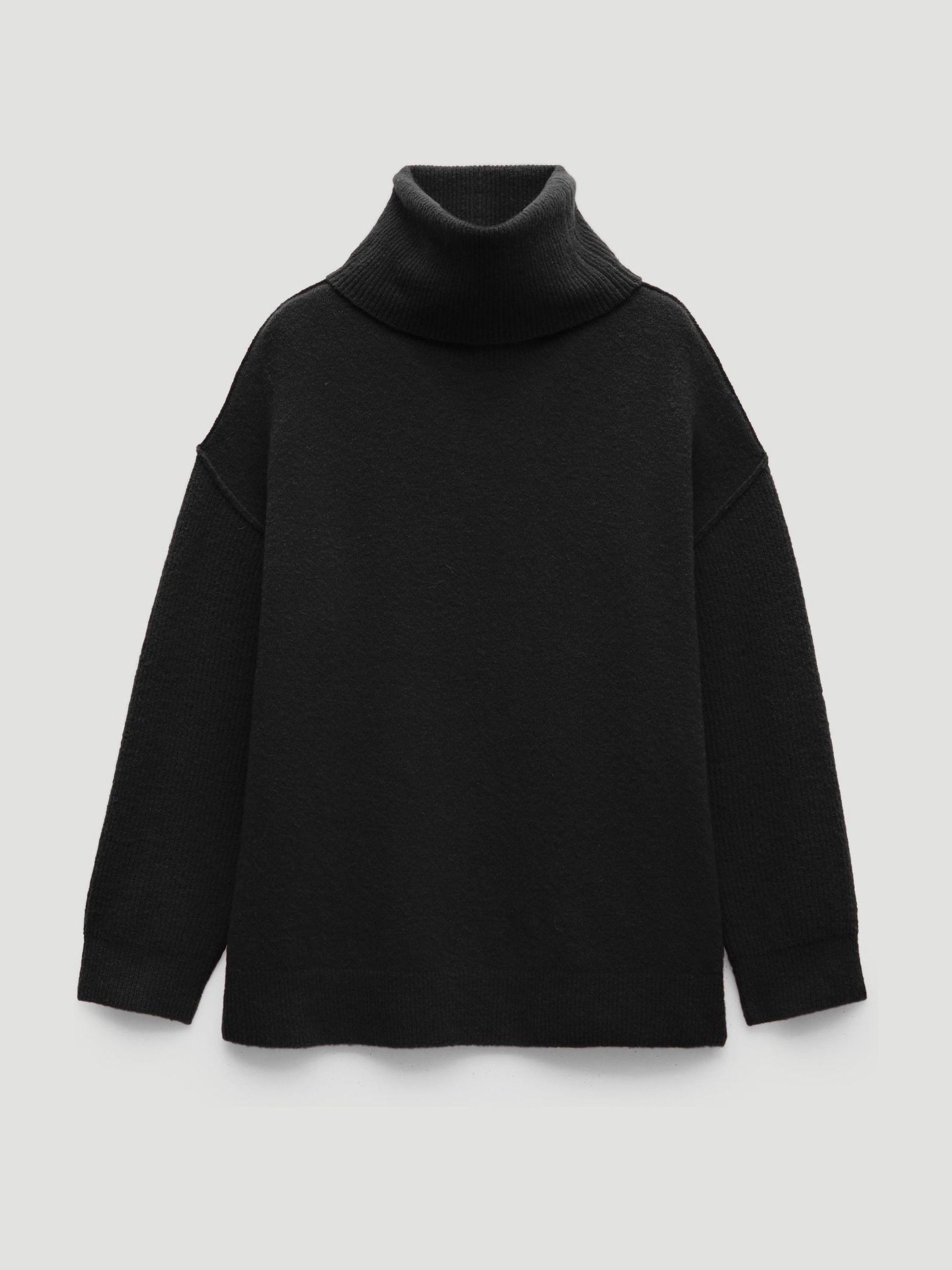 Hush Black Meryl Roll Neck Jumper