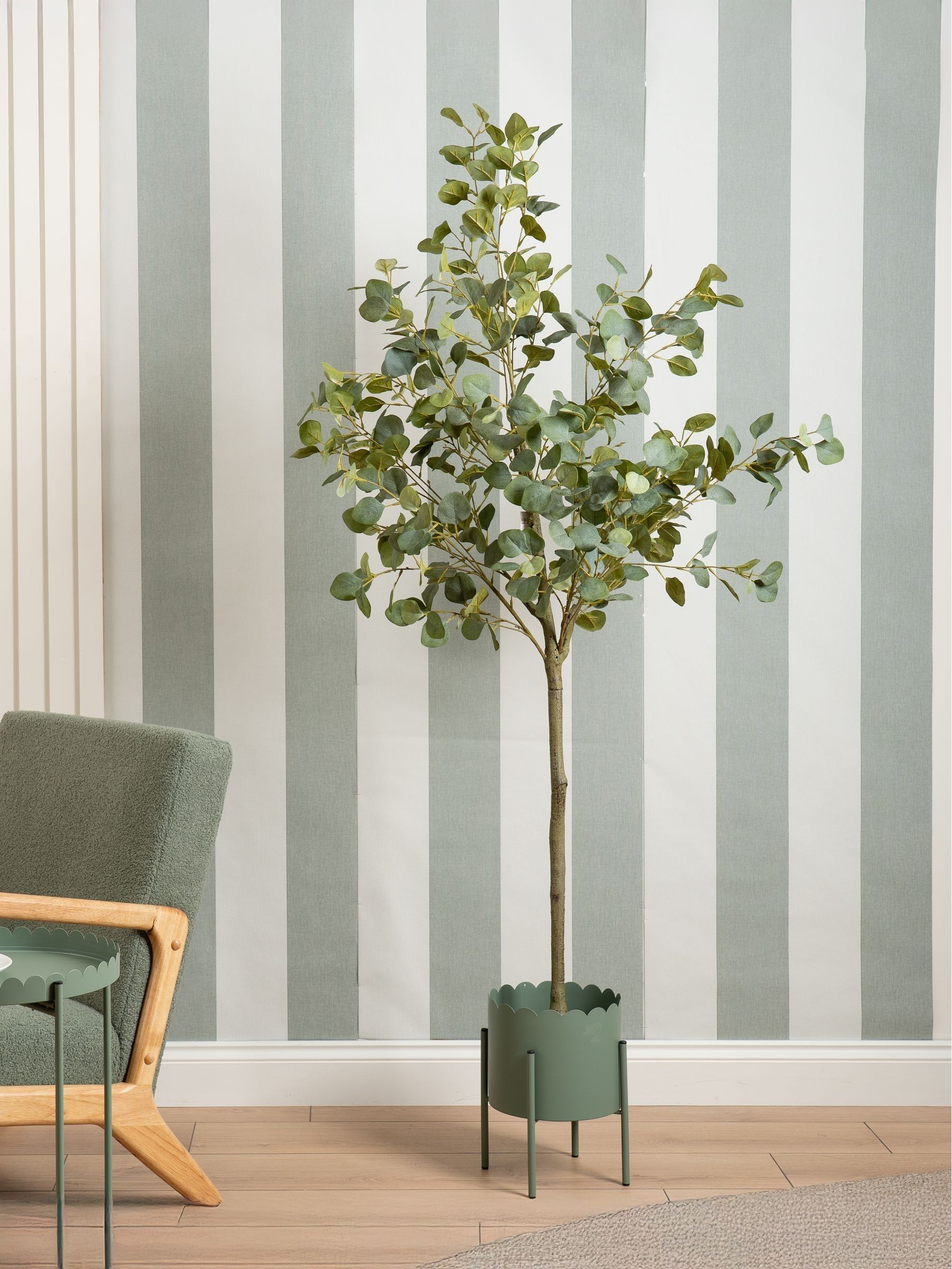 Scottish Everlastings Ltd Green Artificial Eucalyptus Tree In Pot