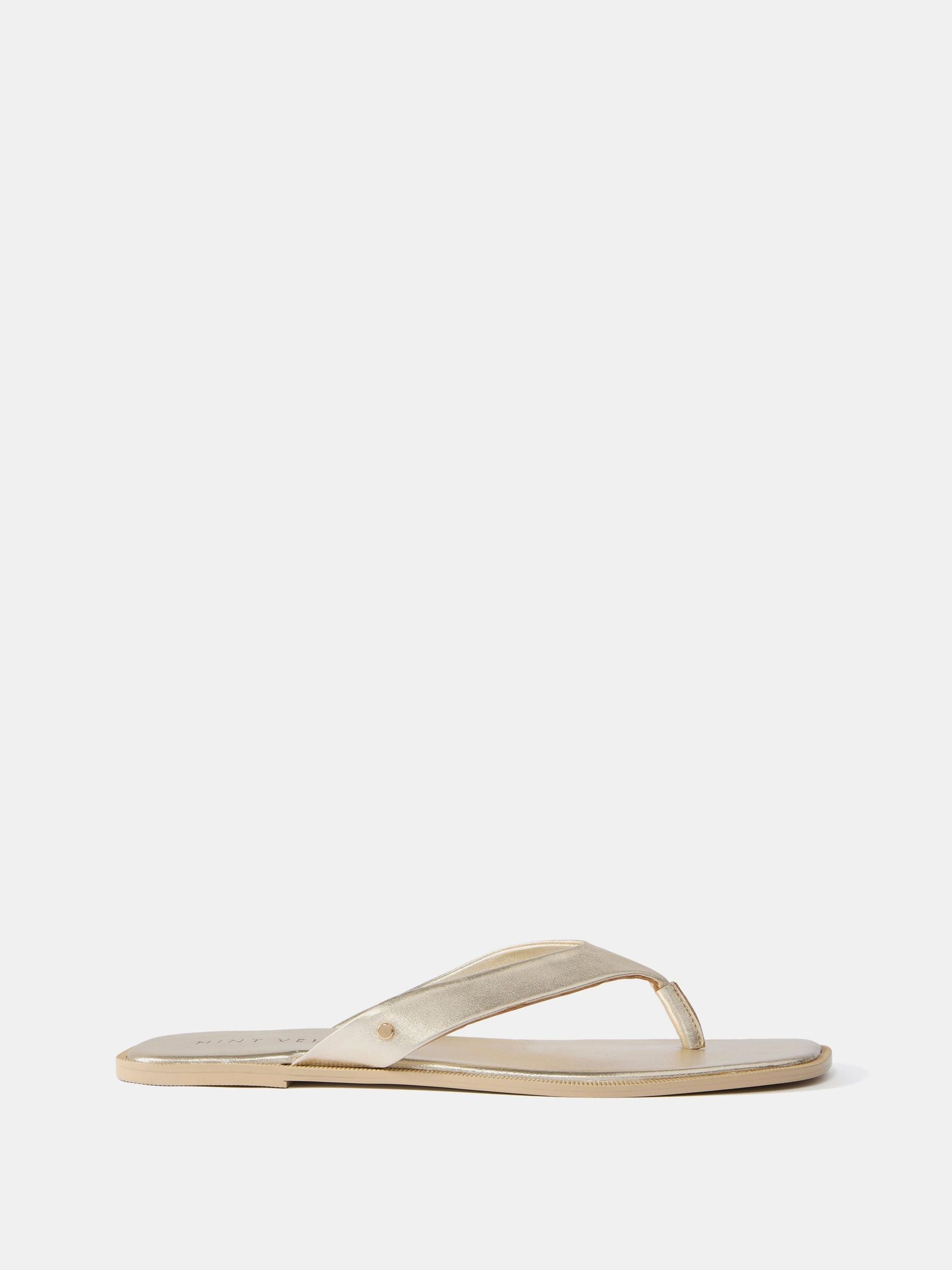 Mint Velvet Lula Leather Flip Flop Sandals