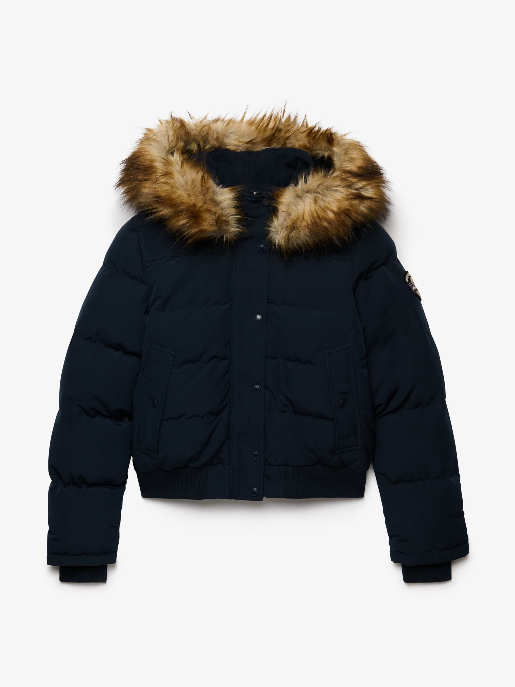 Superdry Femme Bleu Marine Everest Bomber À Capuche En Eclipse - Image 5