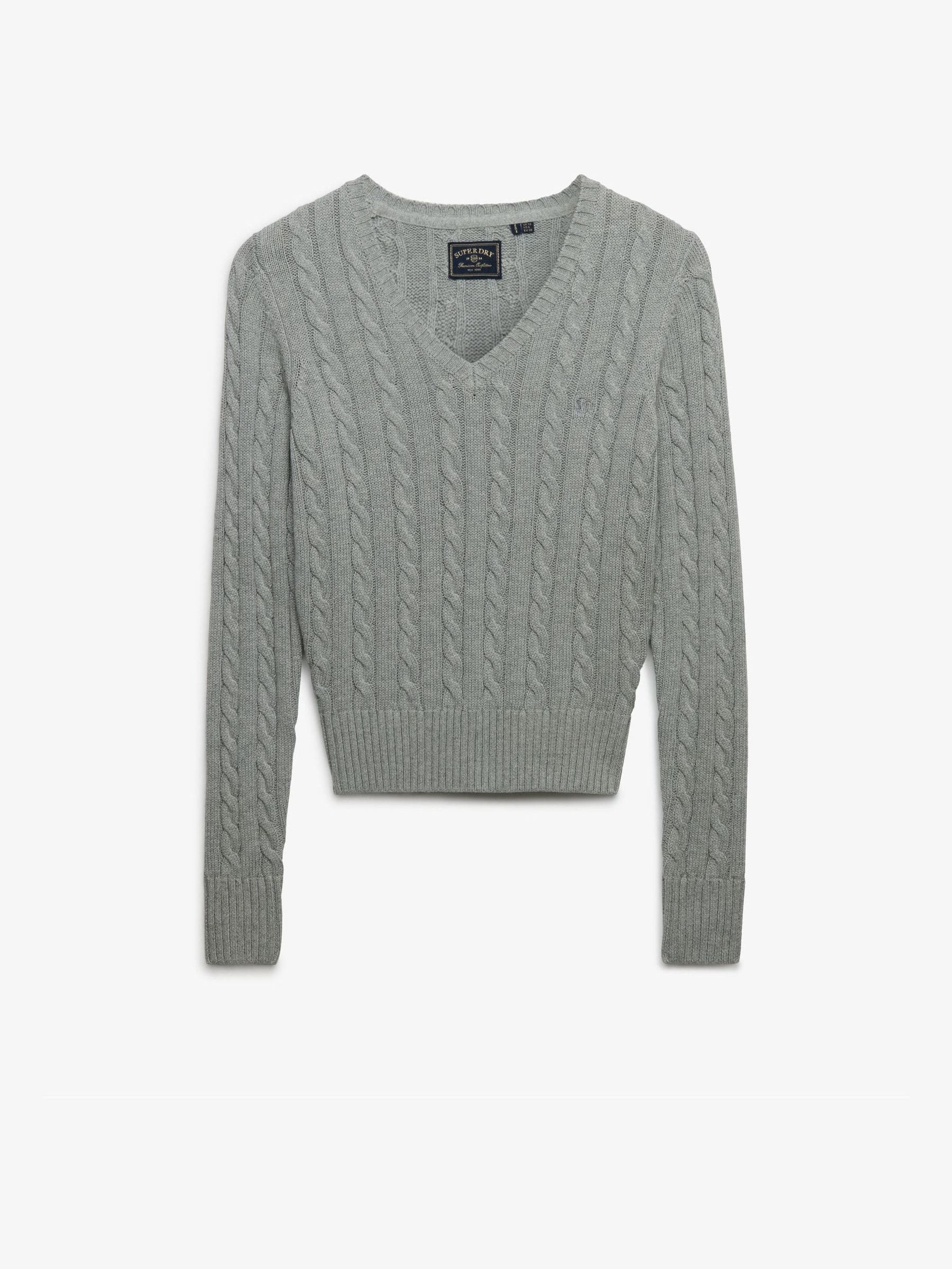 Superdry Damen Gris Pullover Mit V-Ausschnitt Für - Bild 3
