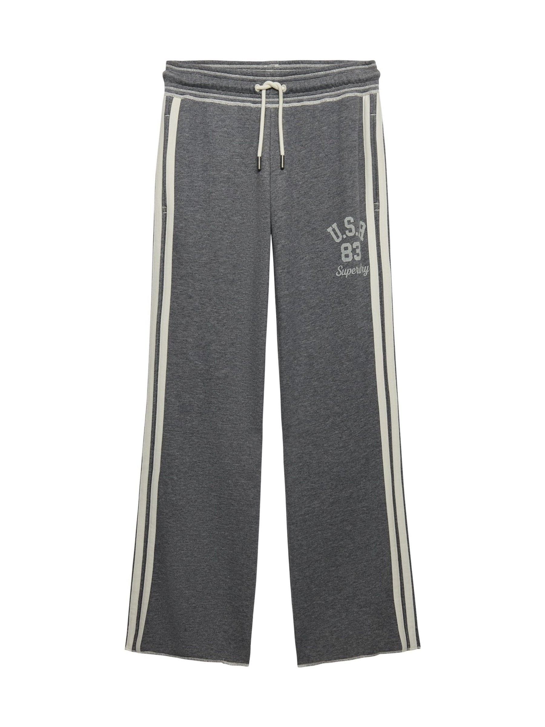 Superdry Gris Pantalones De Chándal Acampanados De Tiro Bajo Básicos Deportivos De - Imagen 1