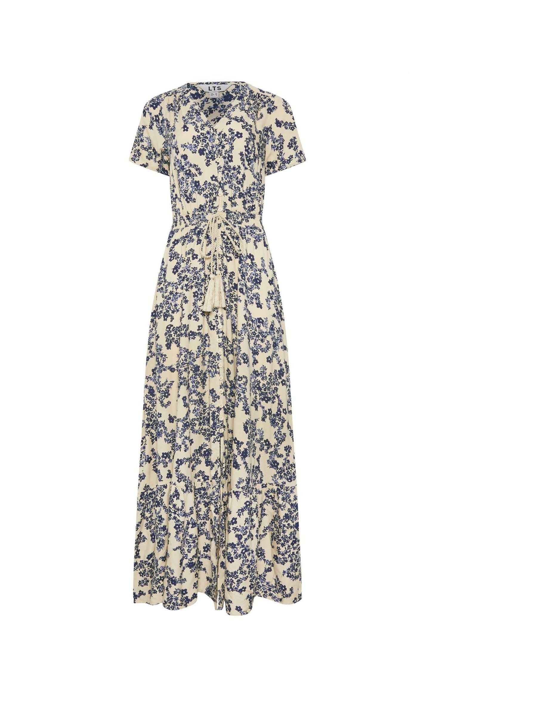 Long Tall Sally Kvinno Vit Button Tassel Maxi Dress