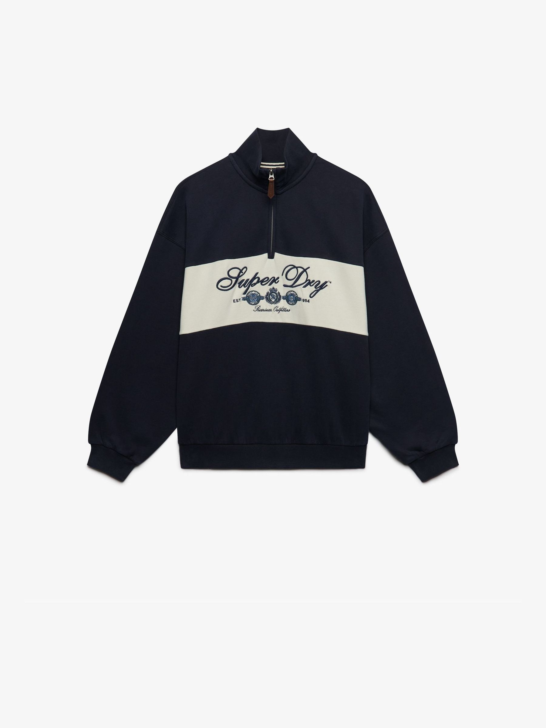 Superdry Damen Bleu Sweatshirt Mit Halbem Reißverschluss, - Bild 3