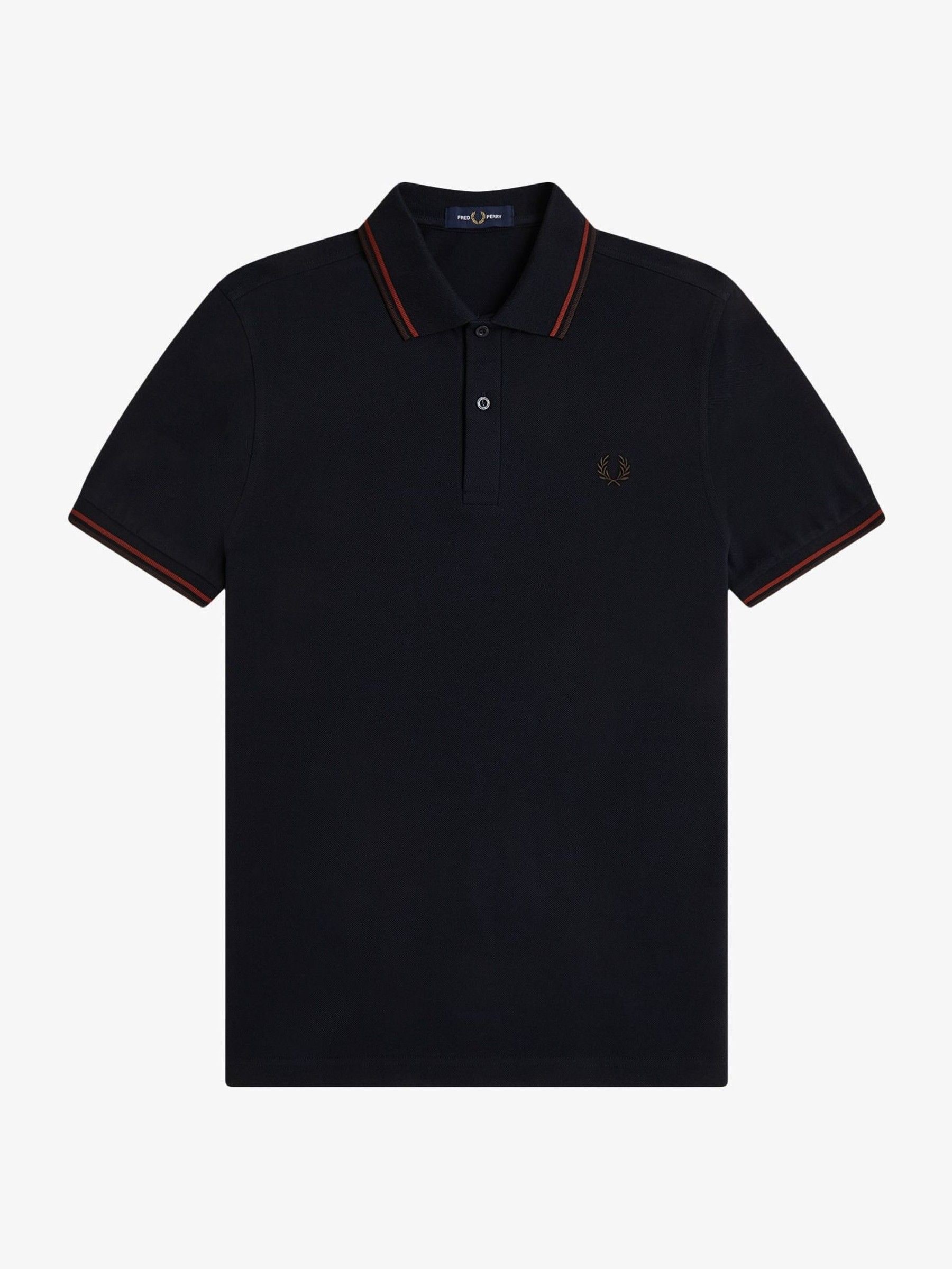 Fred Perry Herren Brandy Für M3600 Twin Tipped Poloshirt Marineblau (Xxl), Lässig, Baumwolle, Kurzarm - Bild 7