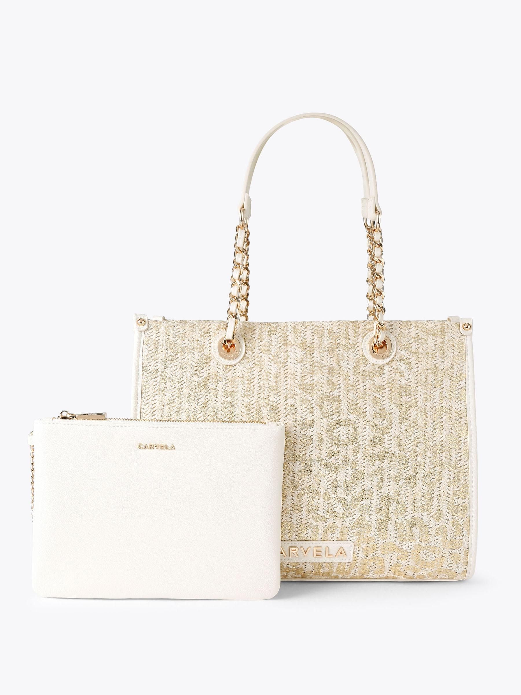 Carvela Brown Sorrento Midi Chain Tote Bag